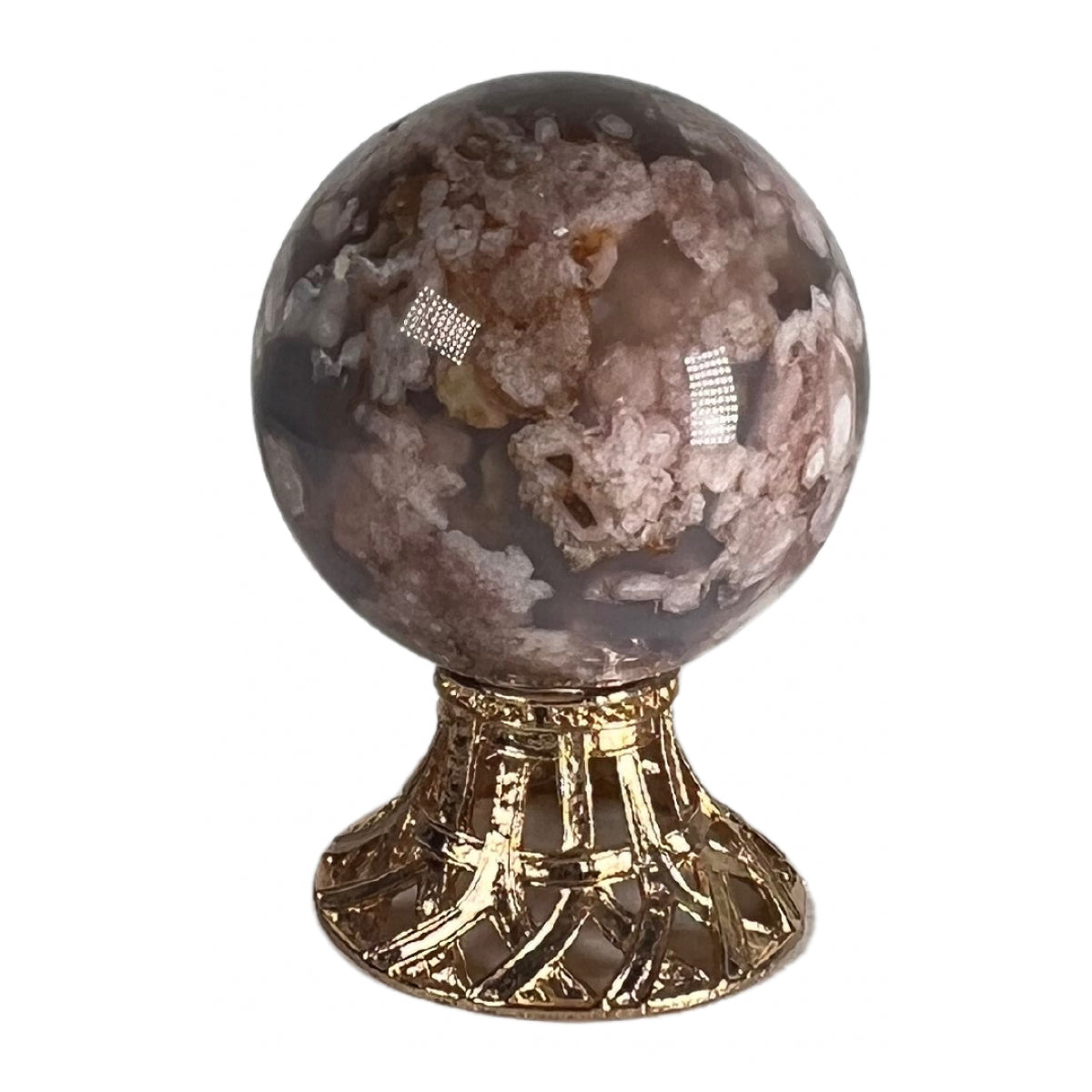 Pink Amethyst Flower Agate Sphere