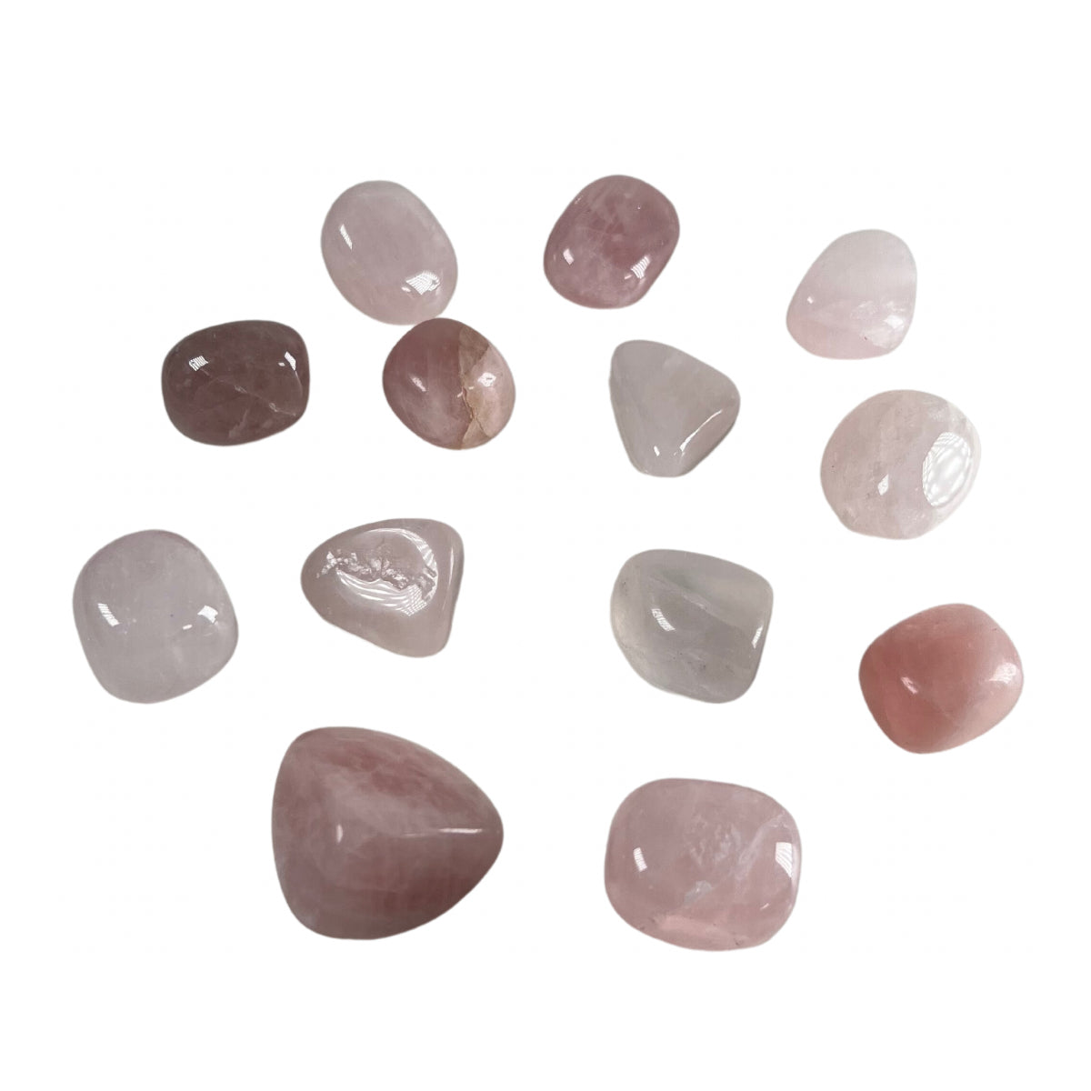Rose quartz tumble — natural, Brazil