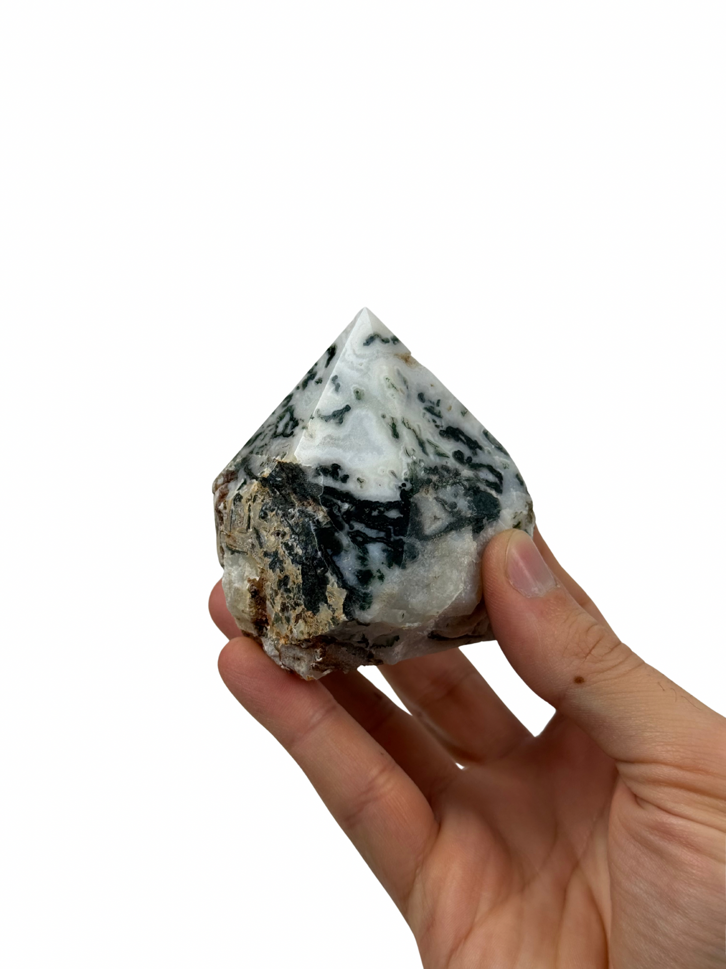 Moss Agate Top Polish - A