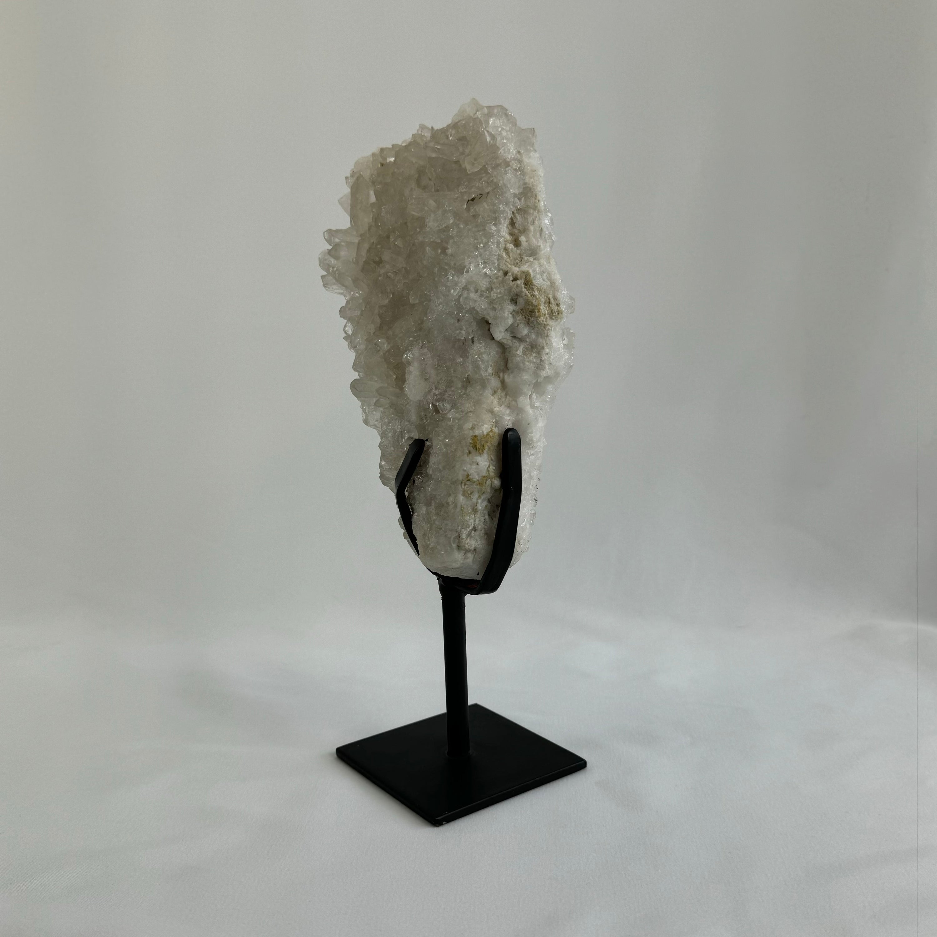 Clear quartz cluster on stand - natural, Brazil, view 4 - The Crystal Showroom
