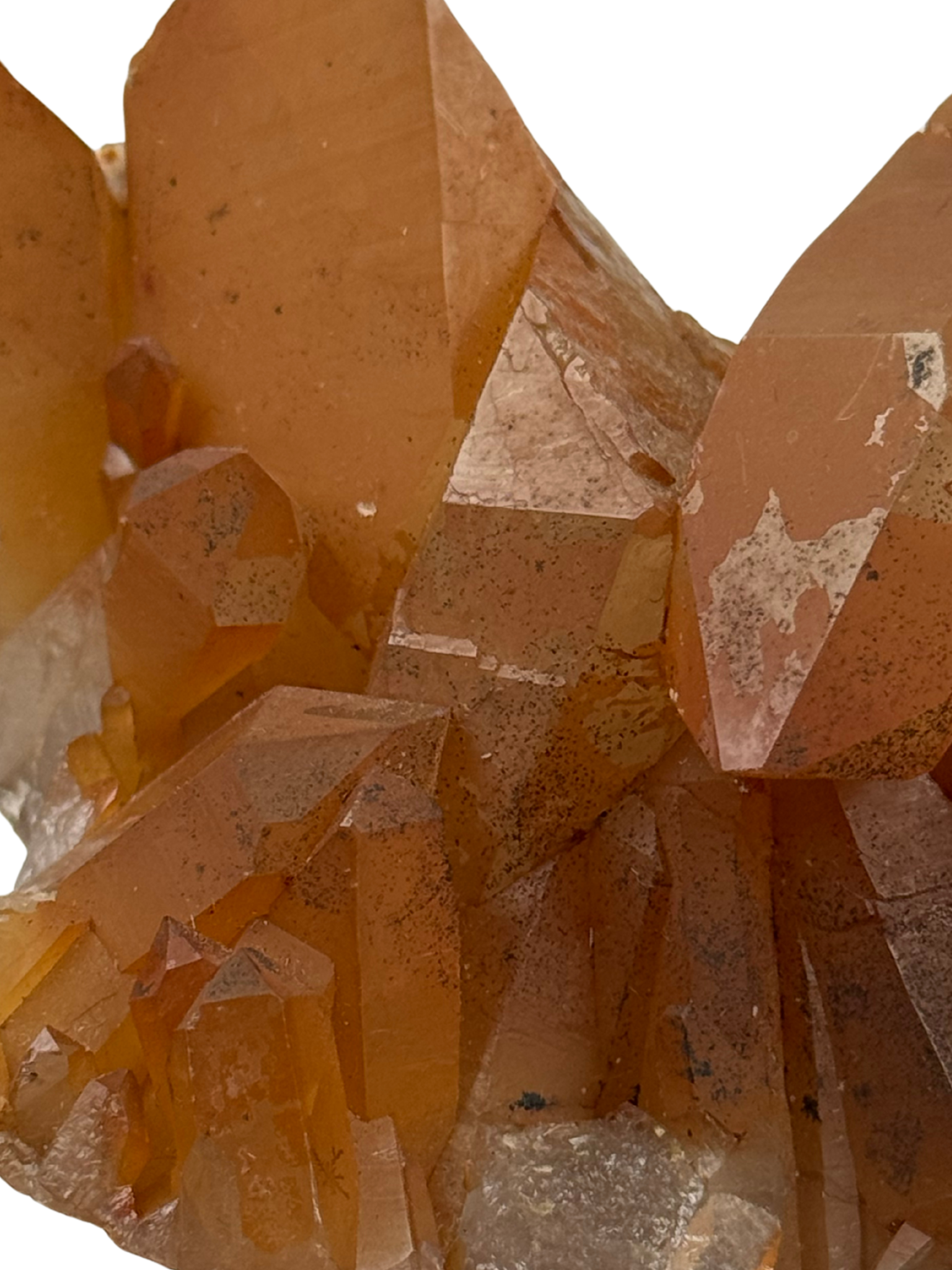 Tangerine quartz - natural, Brazil, view 6 - The Crystal Showroom