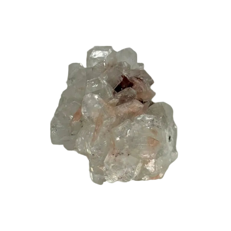 Apophyllite with stilbite and heulandite (B) — natural, India