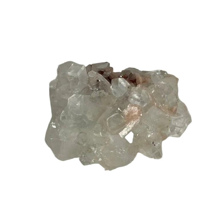 Apophyllite with stilbite and heulandite (B) — natural, India