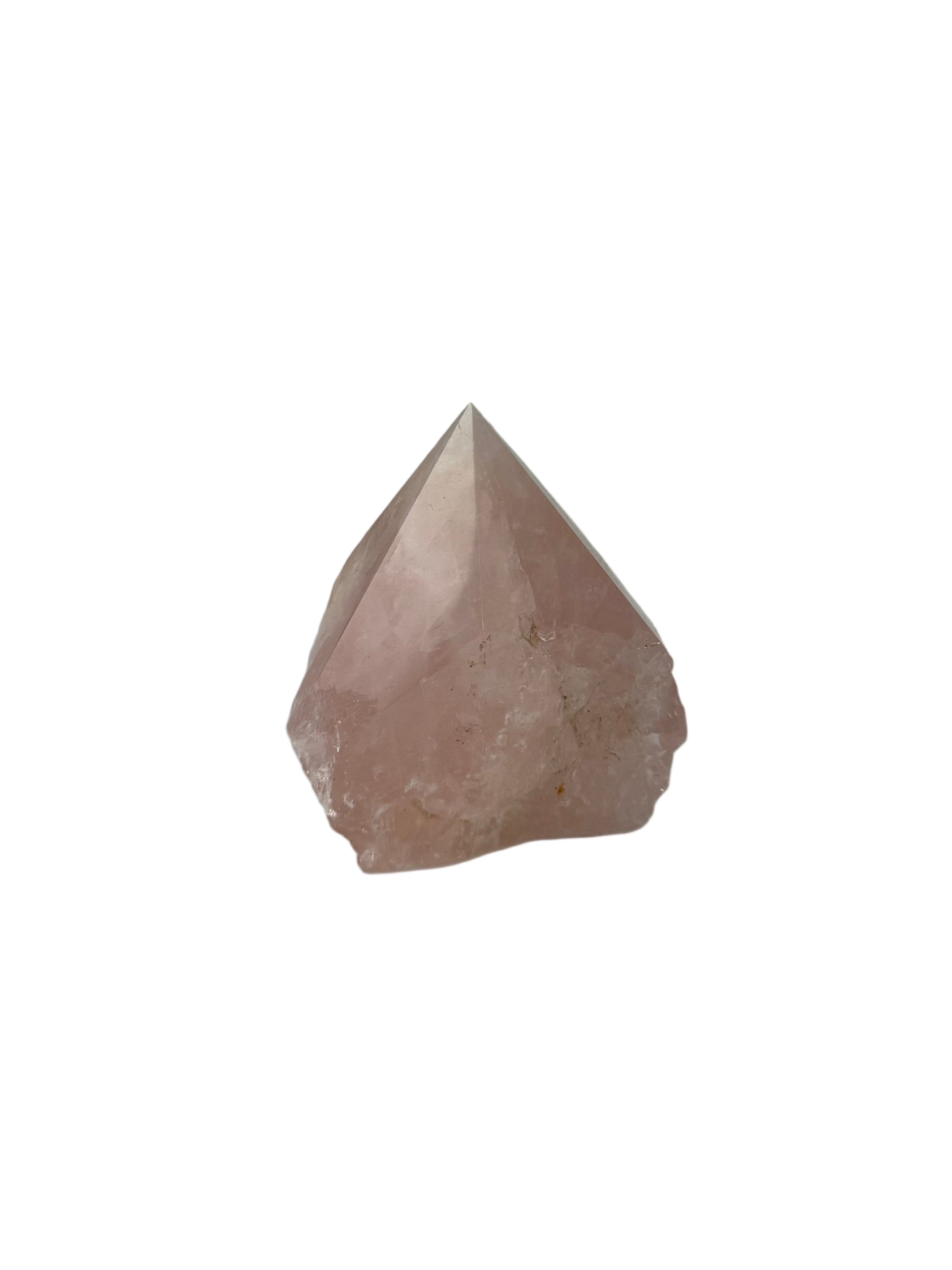 Rose quartz top polish - natural, Brazil - The Crystal Showroom