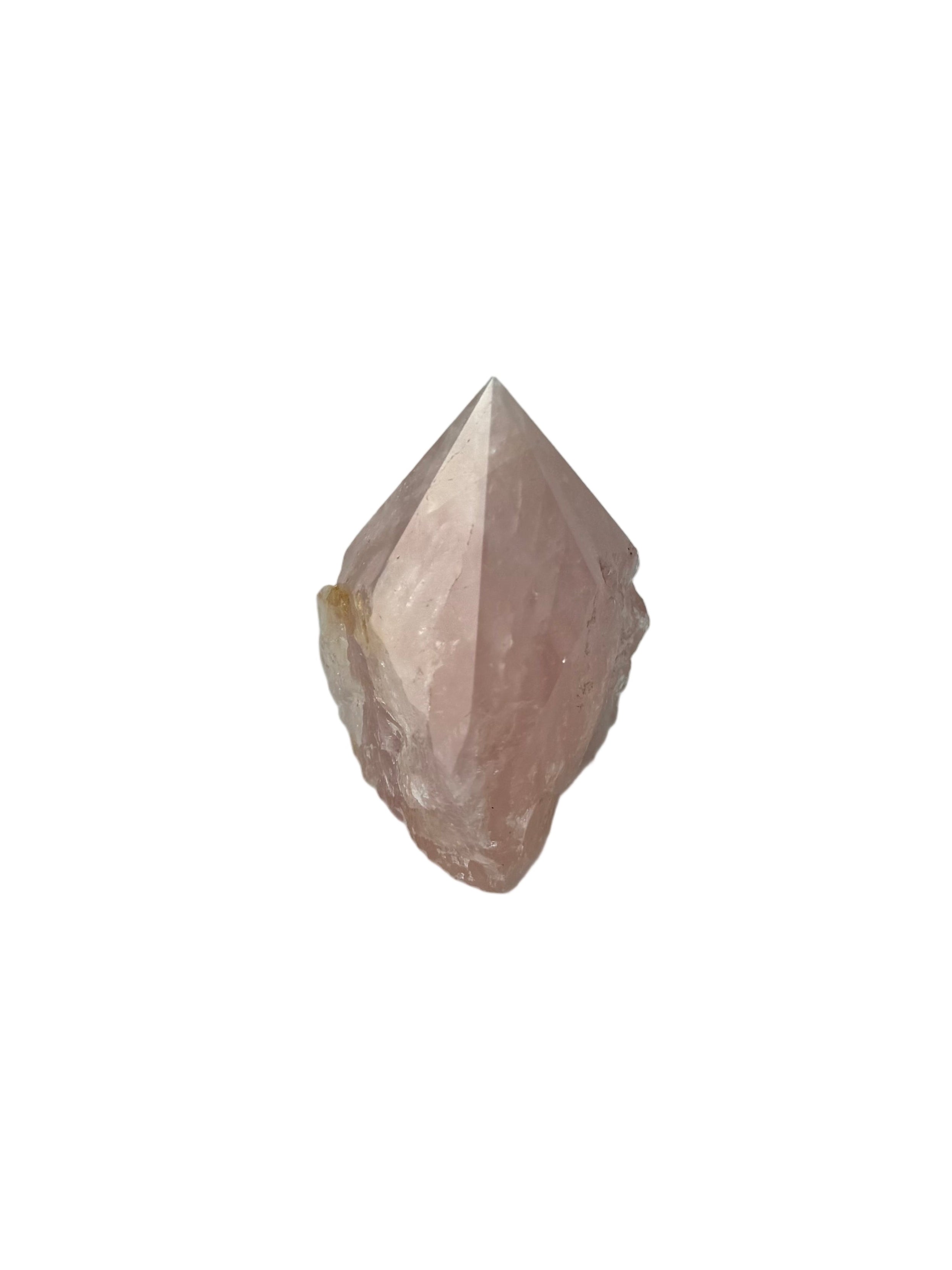 Rose quartz top polish - natural, Brazil, view 5 - The Crystal Showroom