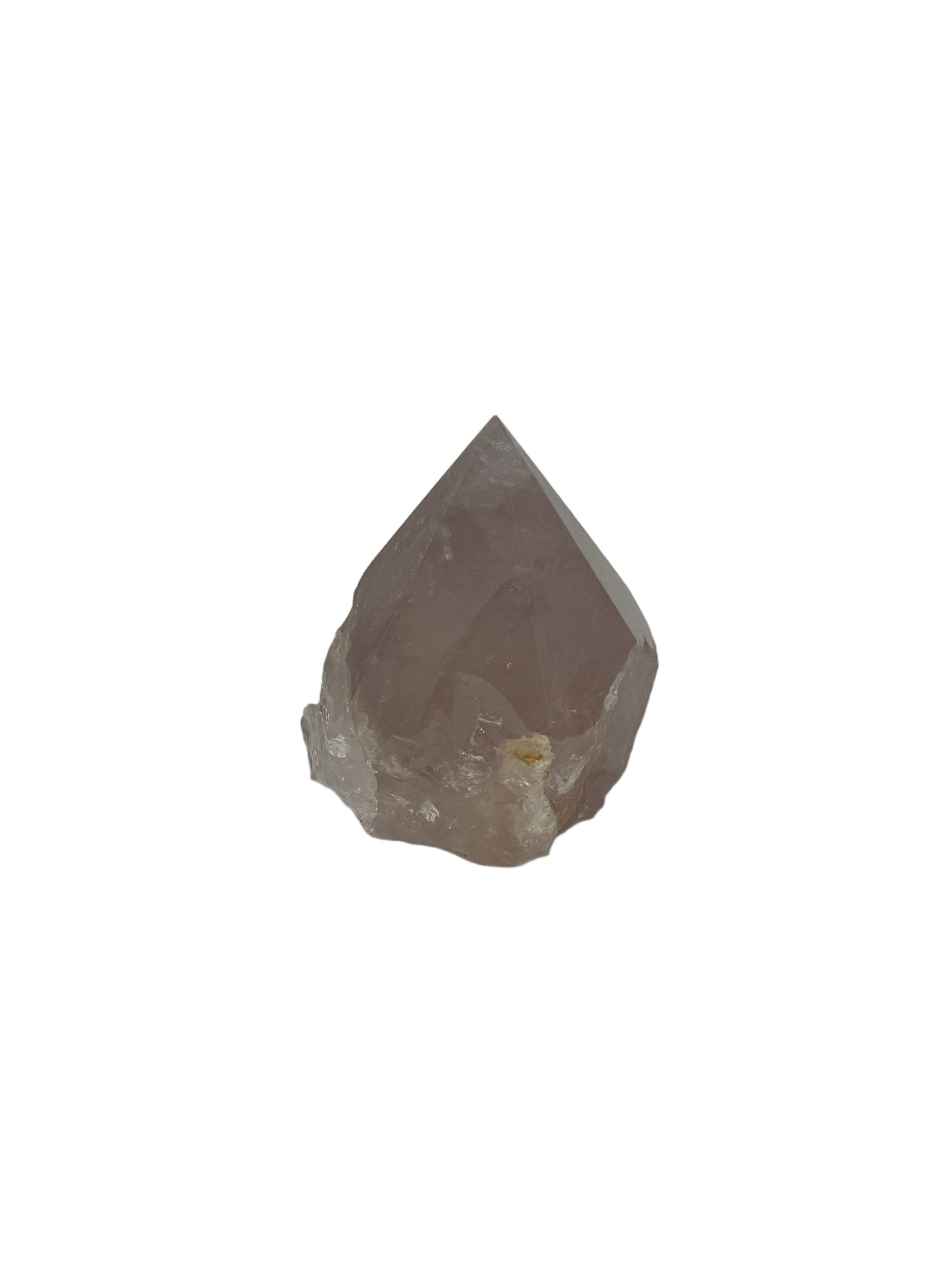 Rose quartz top polish - natural, Brazil, view 3 - The Crystal Showroom