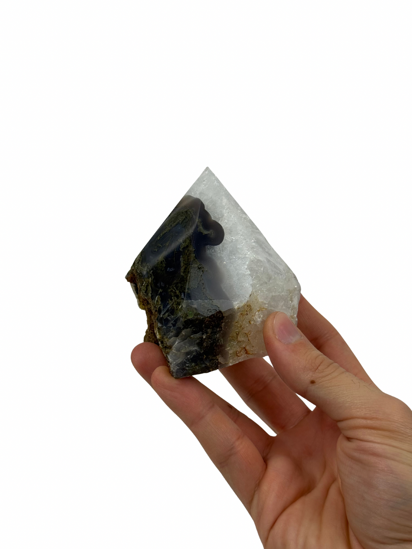 Moss Agate Top Polish - B