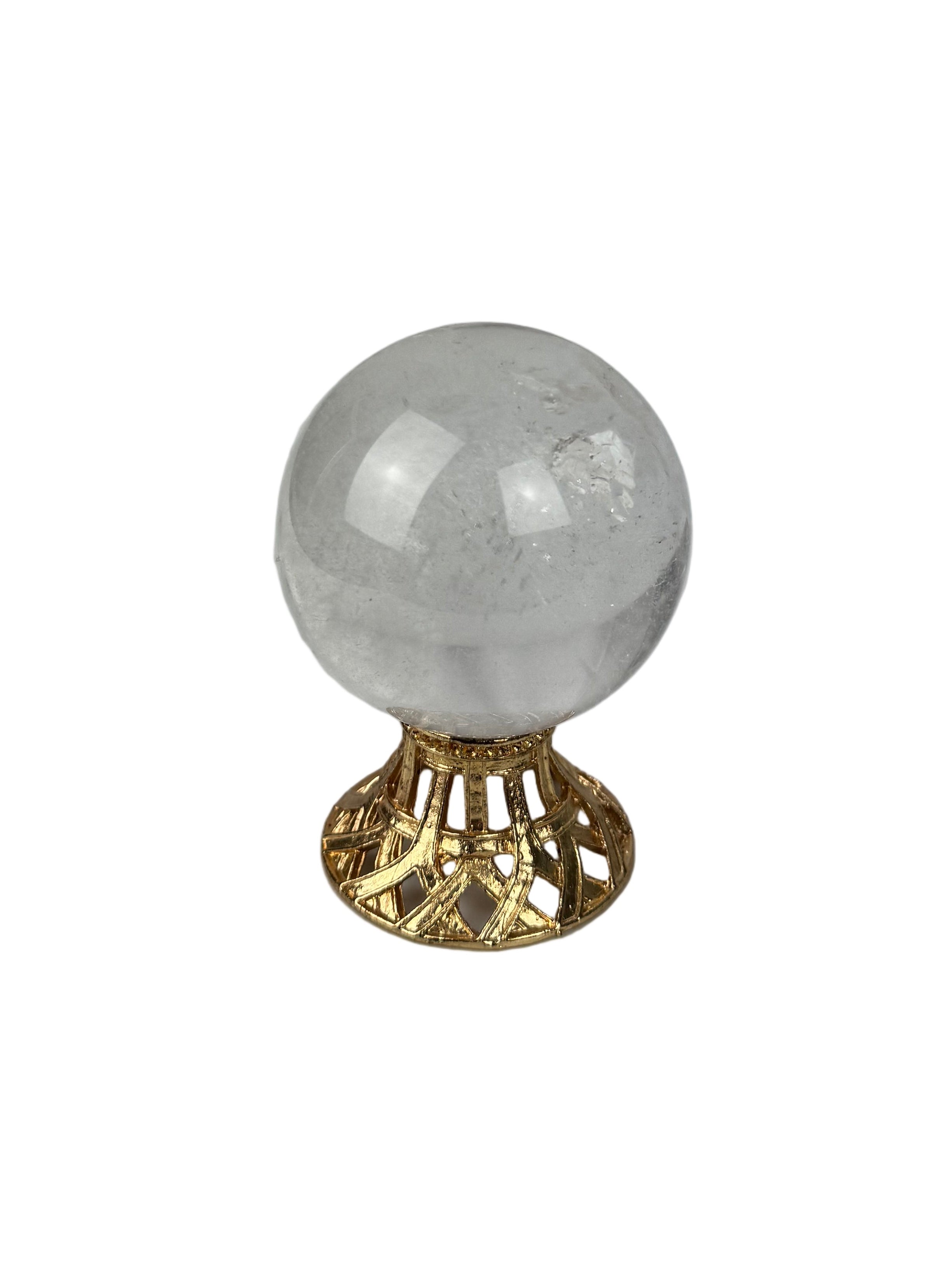 Clear quartz sphere - natural, Brazil - The Crystal Showroom