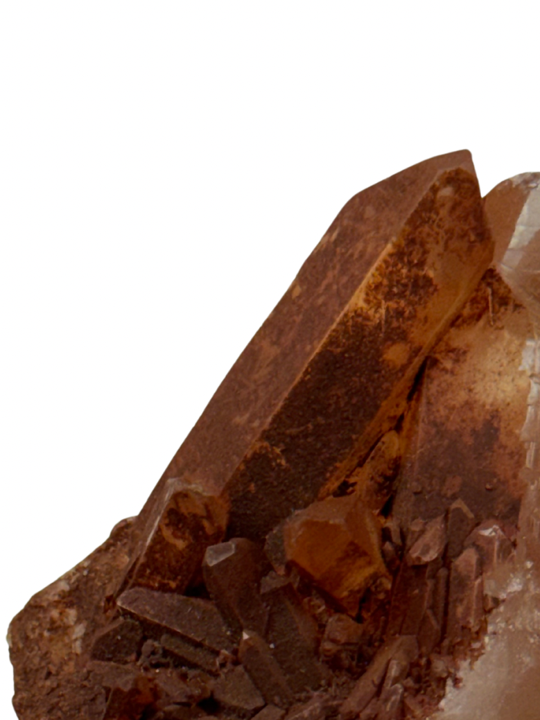 Tangerine quartz cluster - natural, Brazil, view 6 - The Crystal Showroom