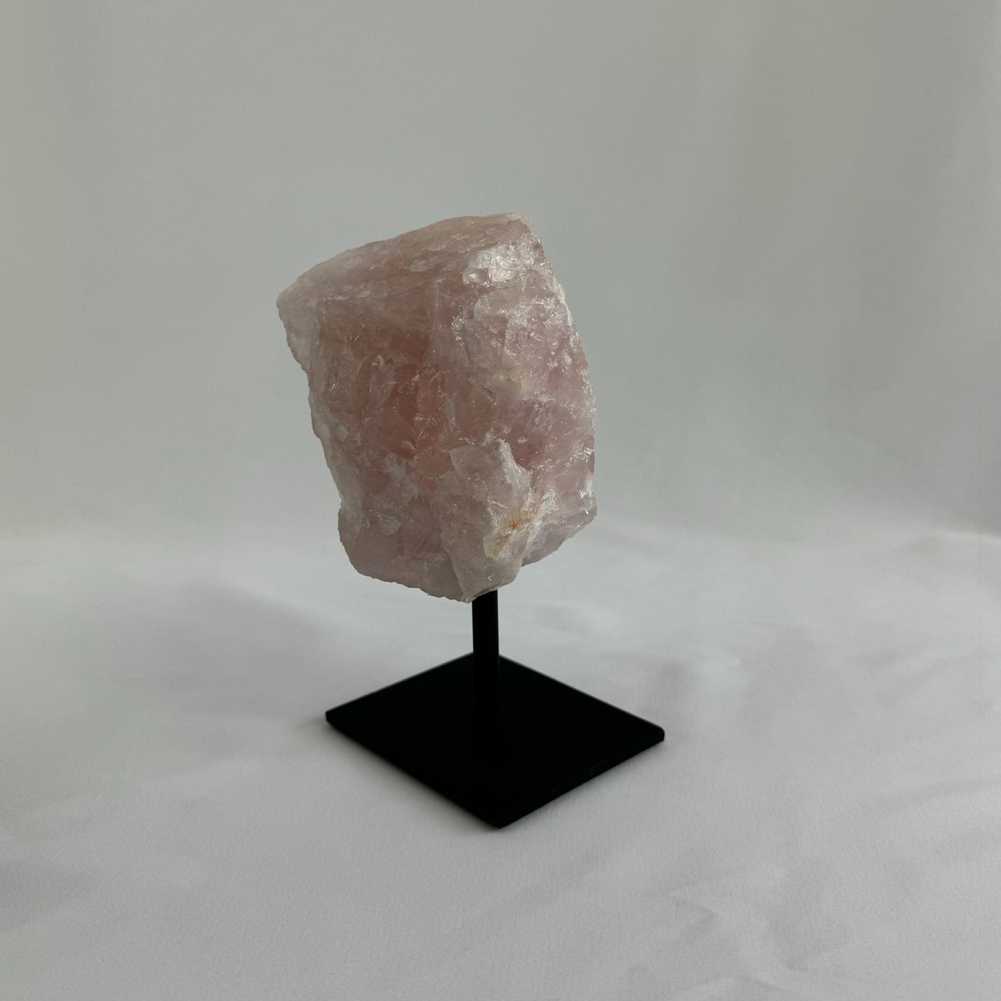 Raw Rose Quartz on Stand