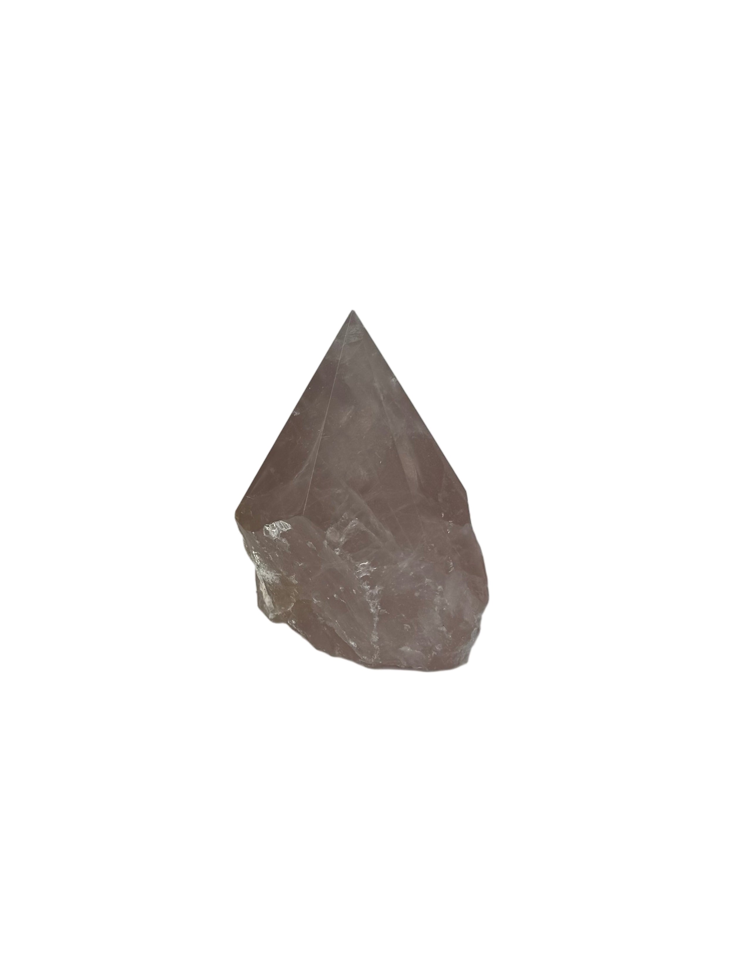 Rose quartz top polish - natural, Brazil, view 4 - The Crystal Showroom