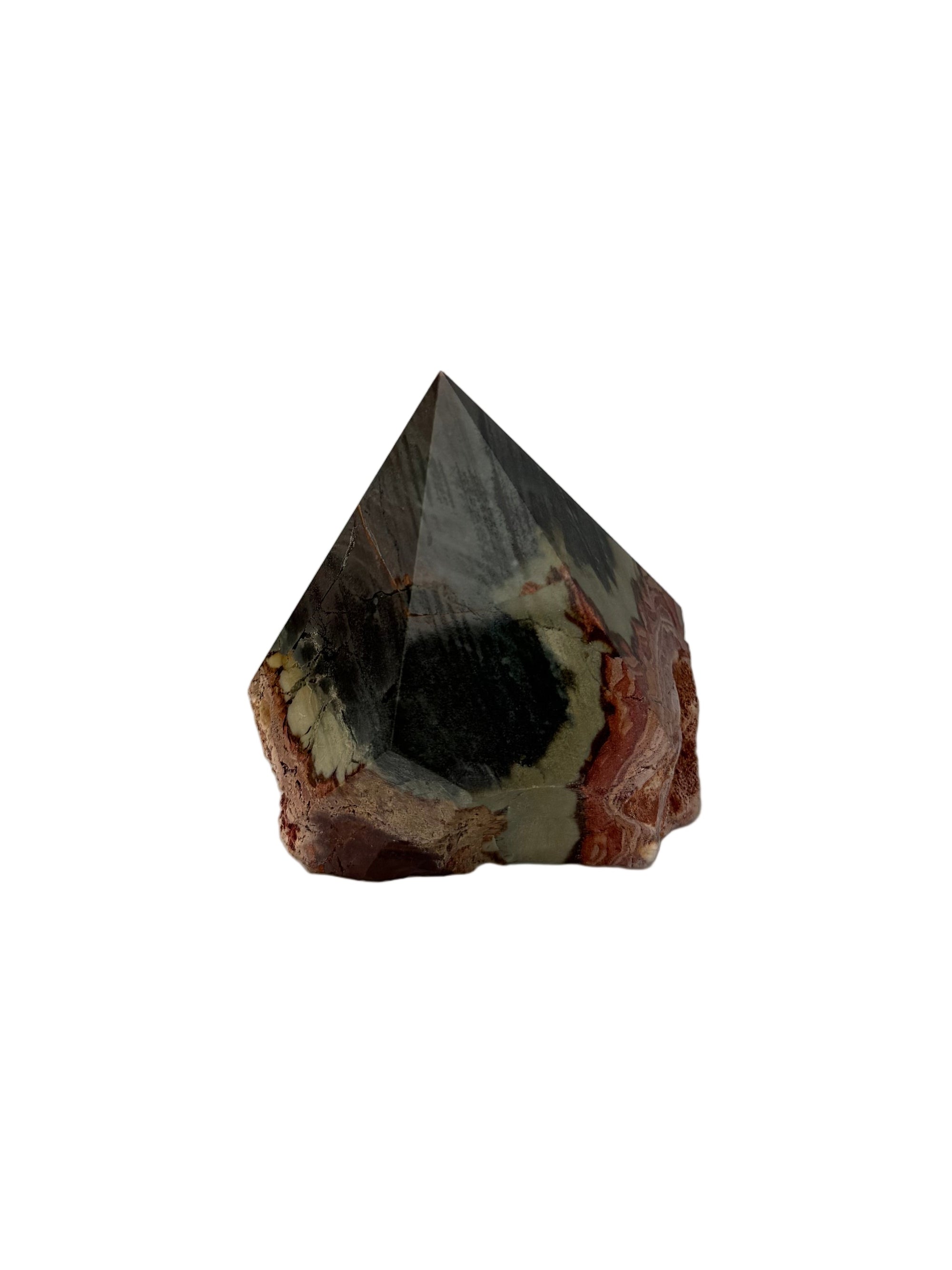 Polychrome jasper top polish - natural, Madagascar - The Crystal Showroom