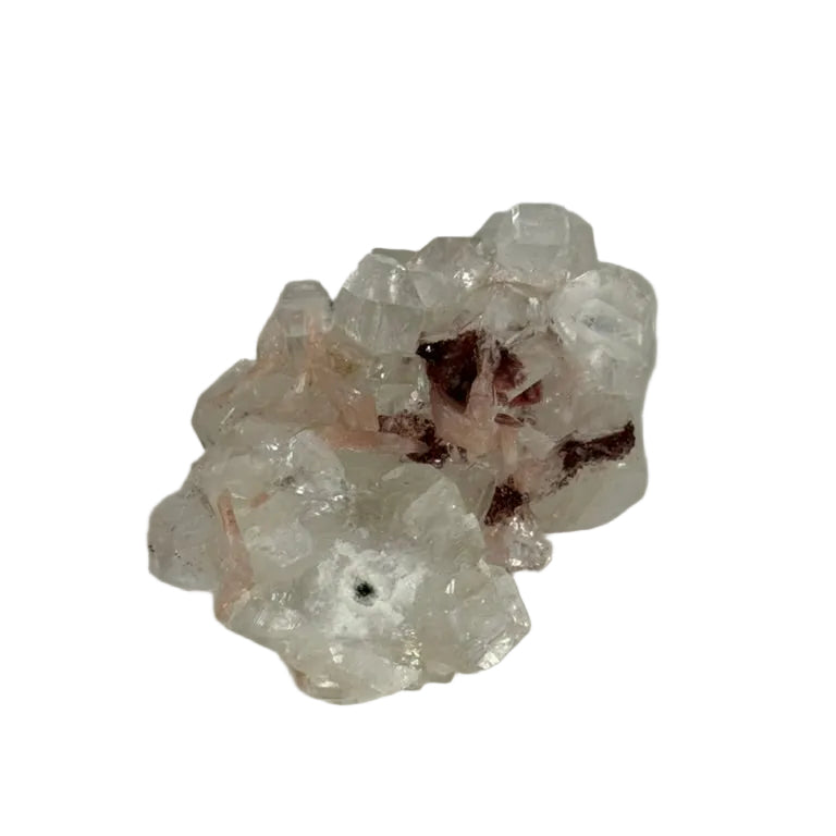 Apophyllite with stilbite and heulandite (B) — natural, India