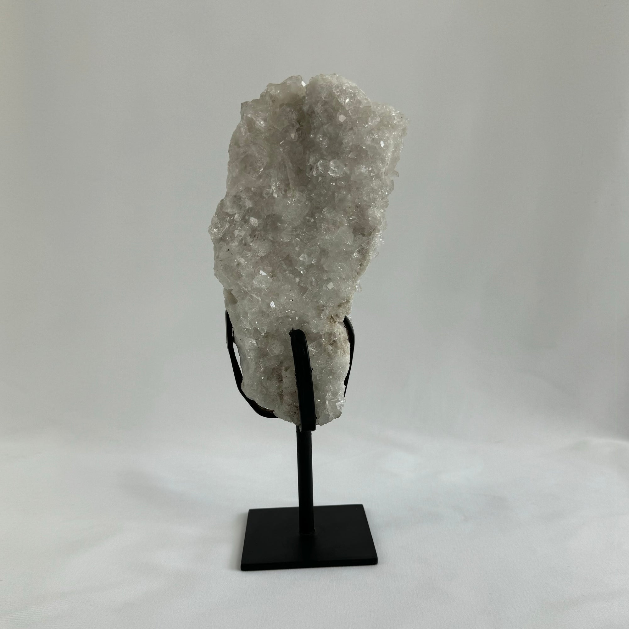 Clear quartz cluster on stand - natural, Brazil - The Crystal Showroom
