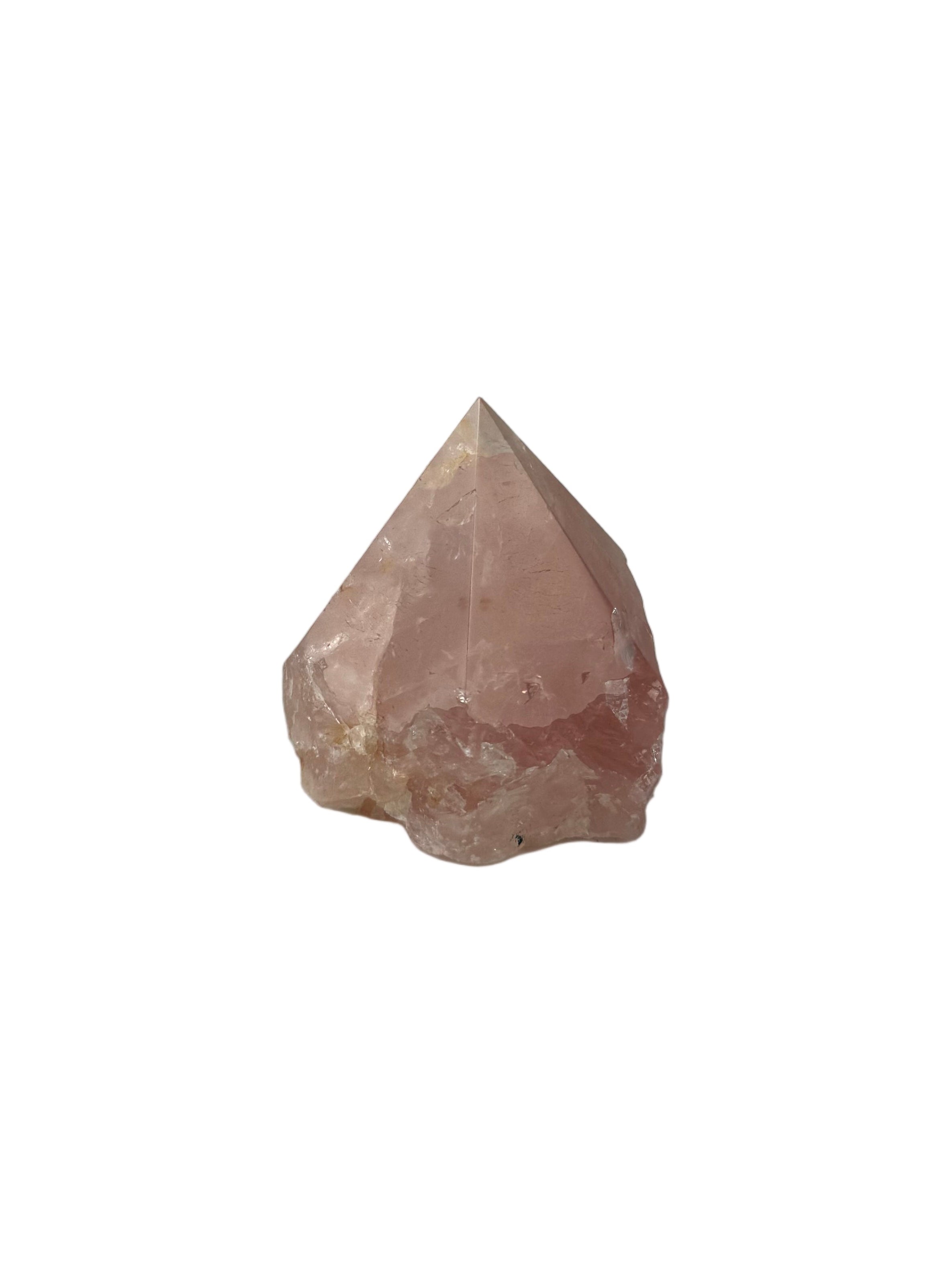 Rose quartz top polish - natural, Brazil - The Crystal Showroom