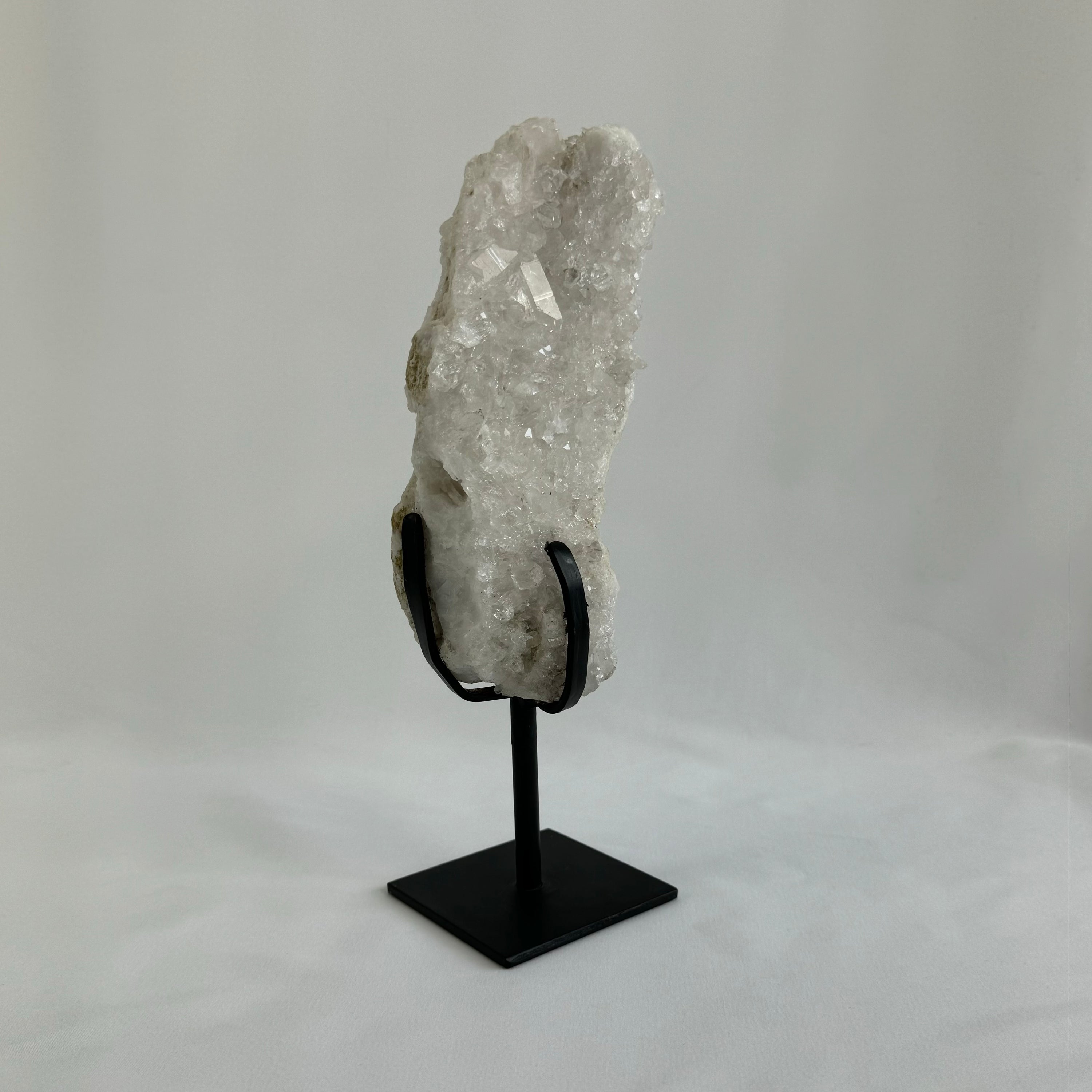 Clear quartz cluster on stand - natural, Brazil, view 5 - The Crystal Showroom