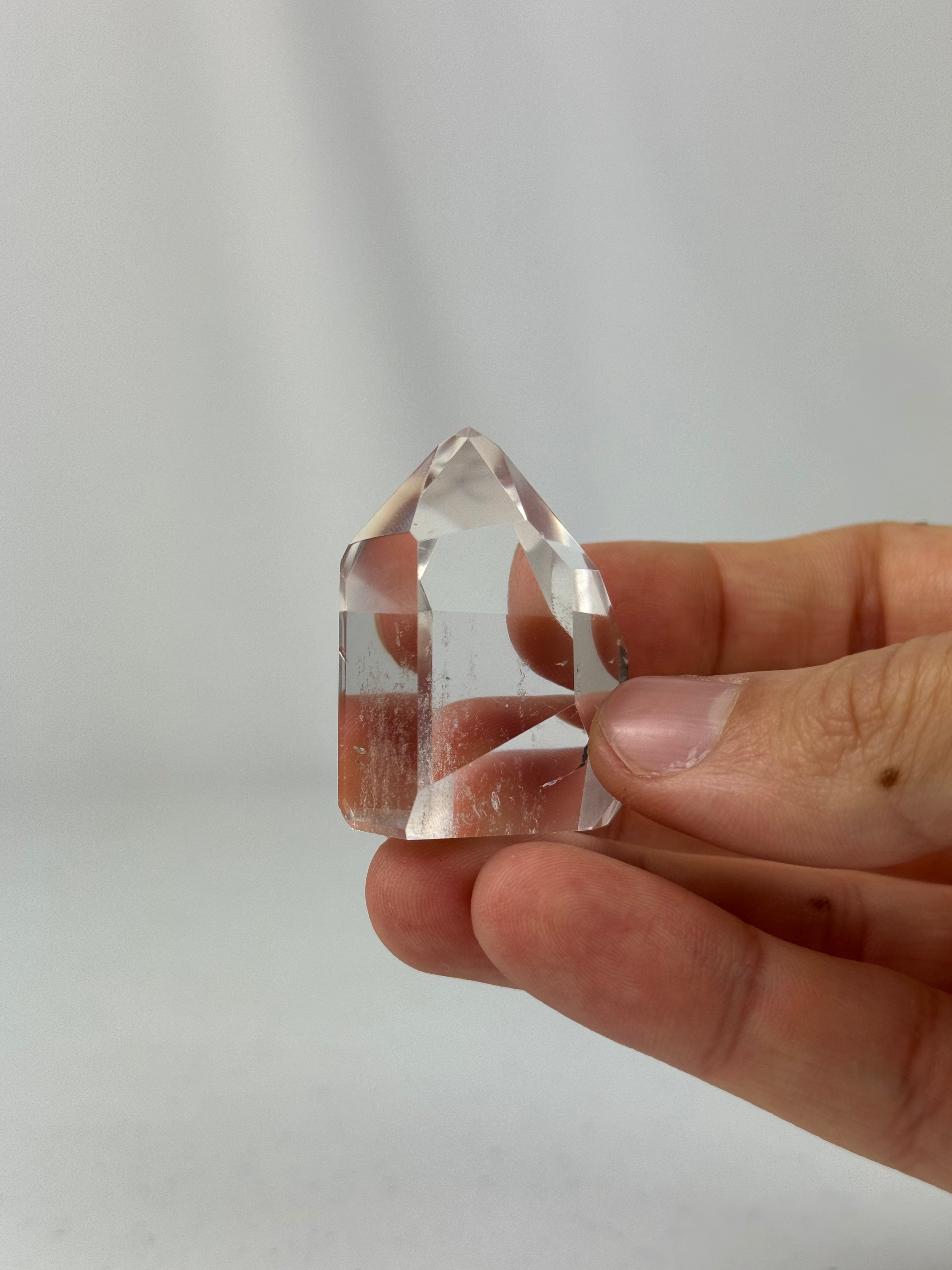 Clear quartz tower - natural, Brazil, view 4 - The Crystal Showroom