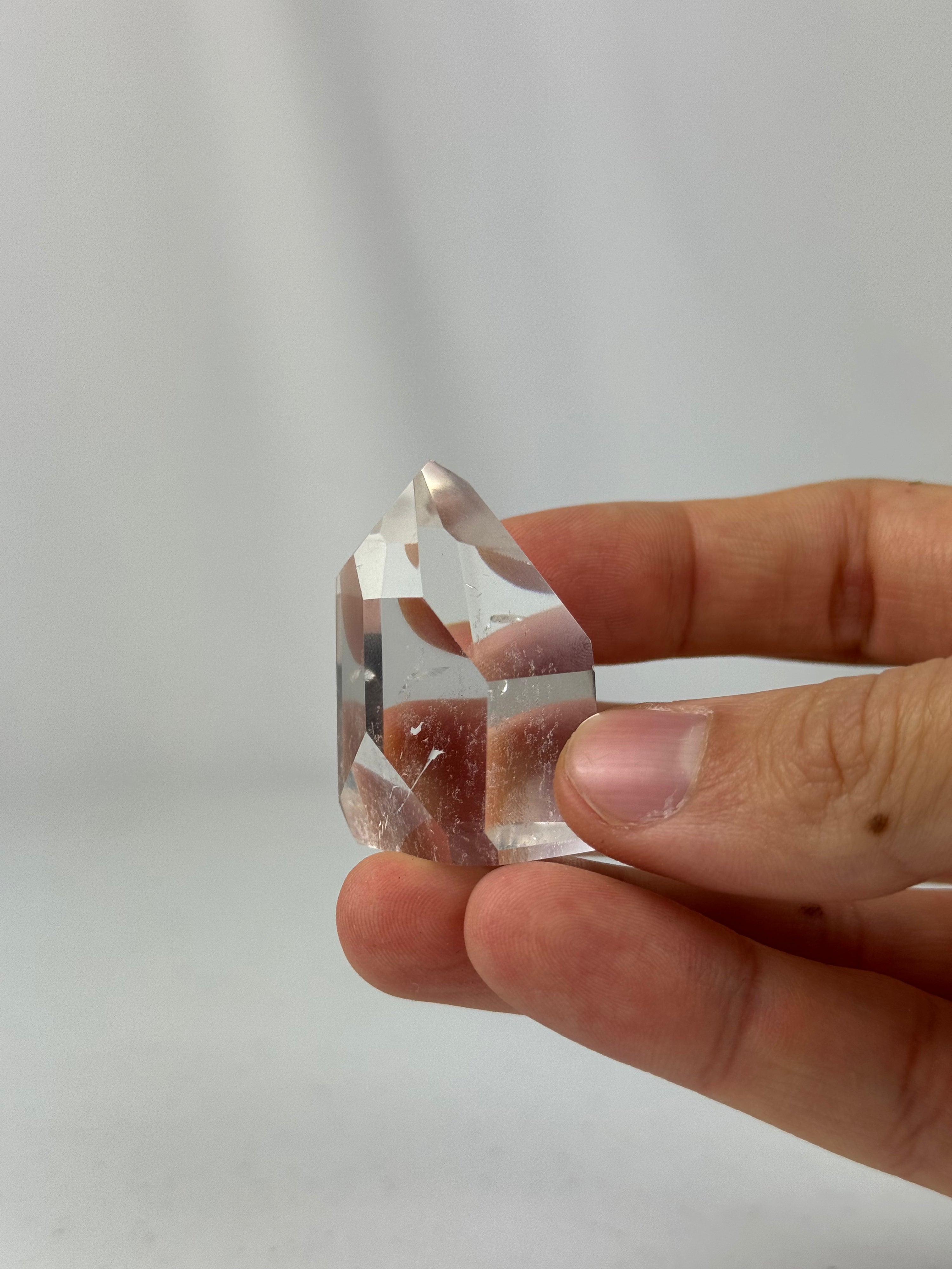 Clear quartz tower - natural, Brazil, view 5 - The Crystal Showroom