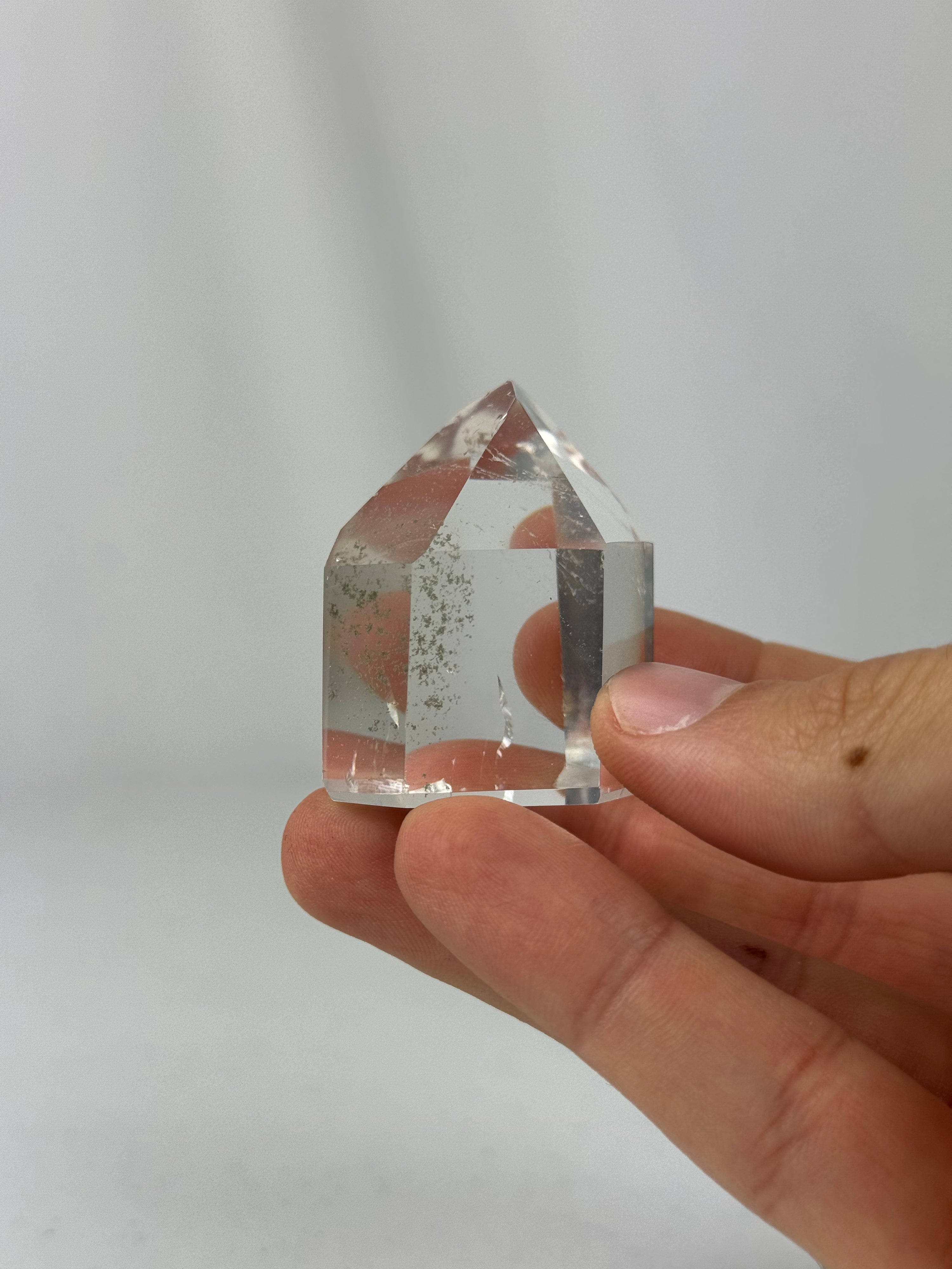 Clear quartz tower - natural, Brazil, view 2 - The Crystal Showroom