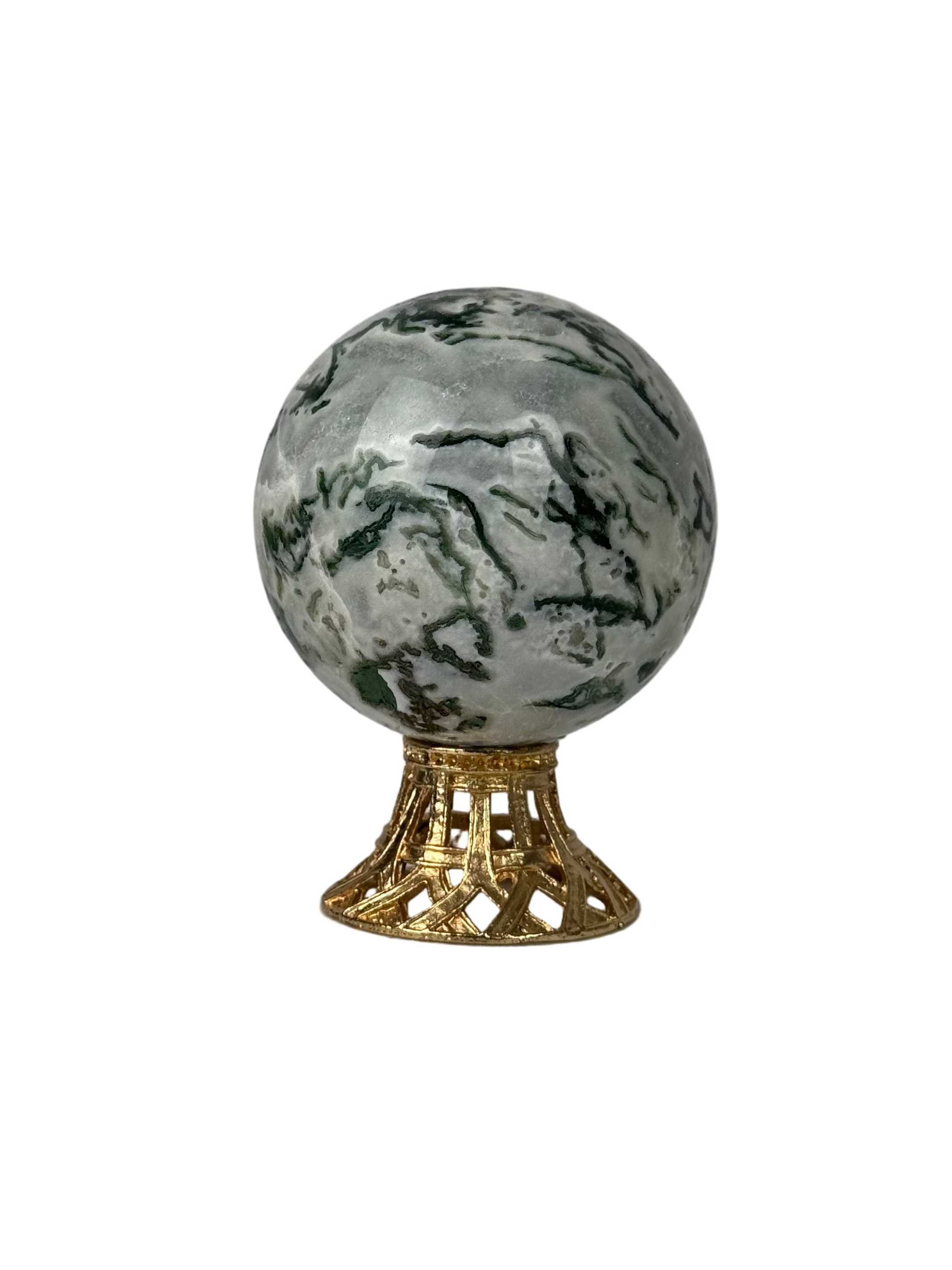 Moss agate sphere - natural, India - The Crystal Showroom