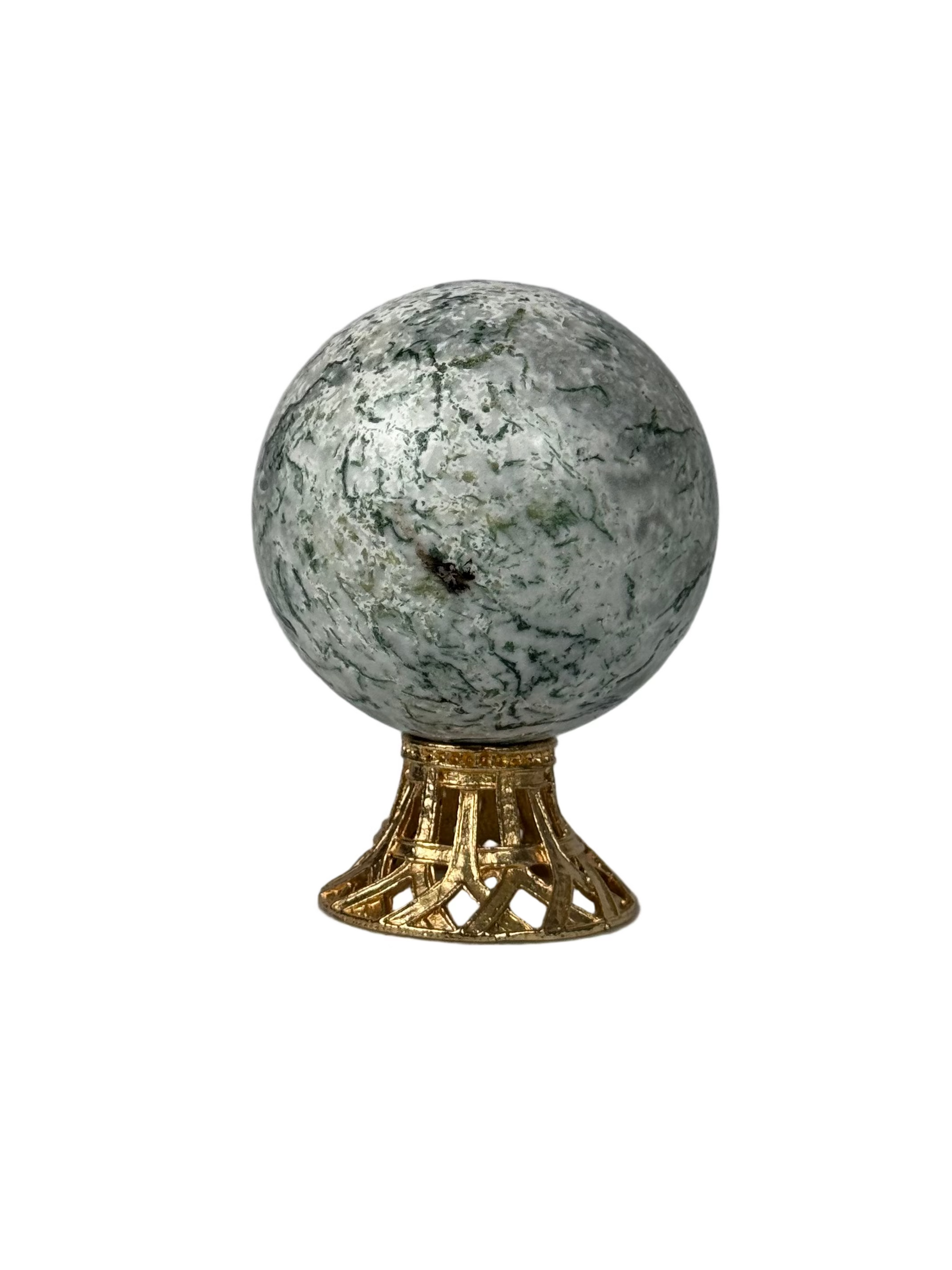 Moss agate sphere - natural, India - The Crystal Showroom