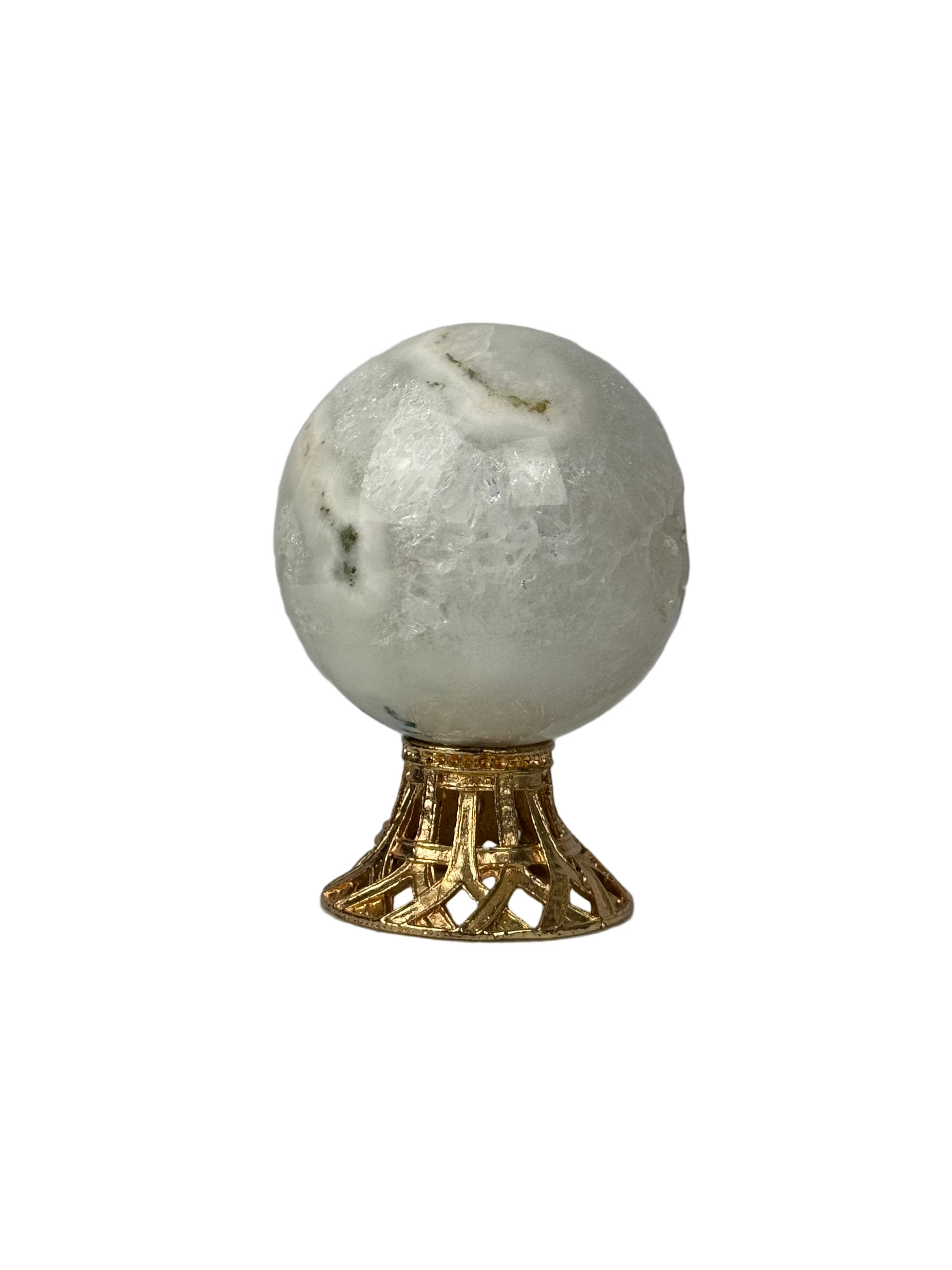 Moss agate sphere - natural, India, view 6 - The Crystal Showroom
