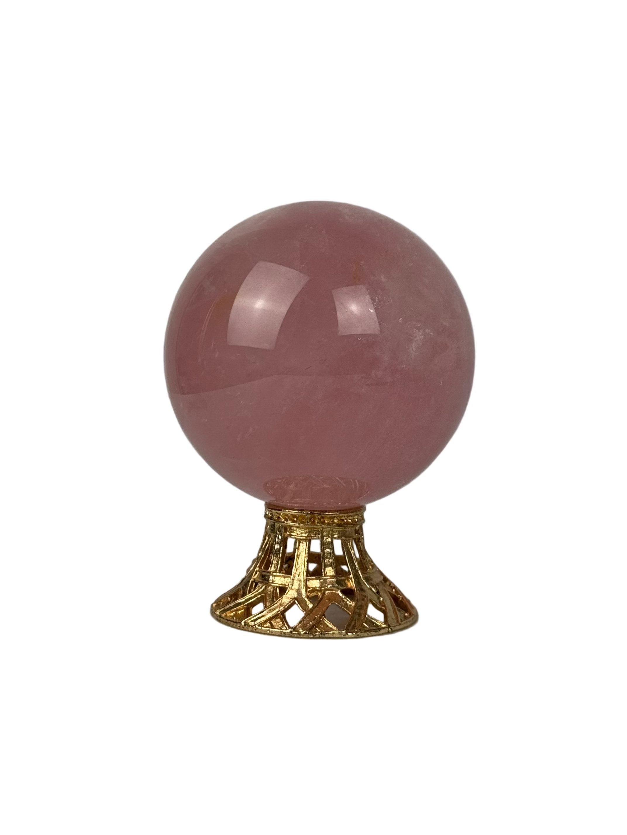 Rose quartz sphere - natural, Brazil - The Crystal Showroom