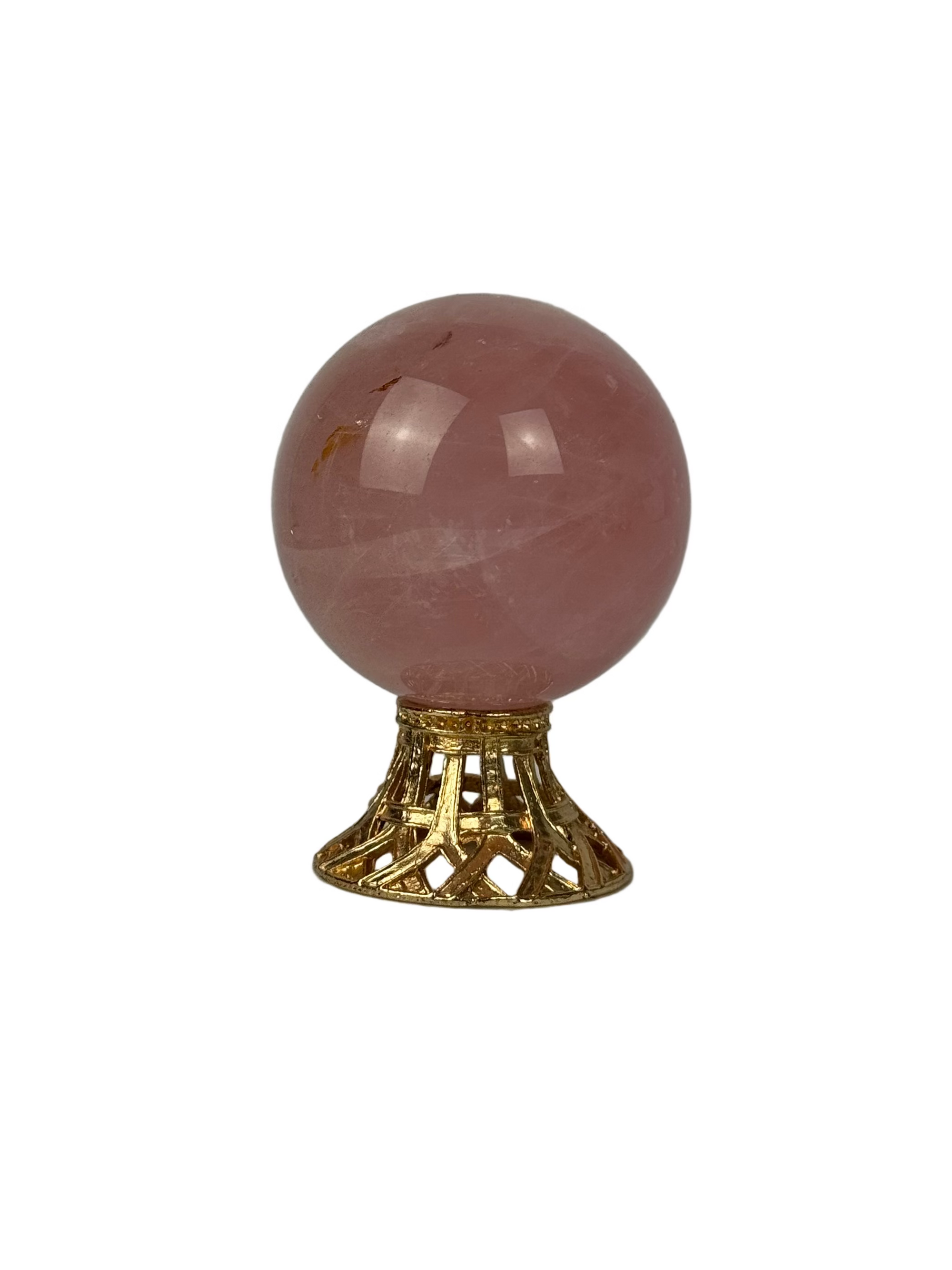 Rose quartz sphere - natural, Brazil - The Crystal Showroom