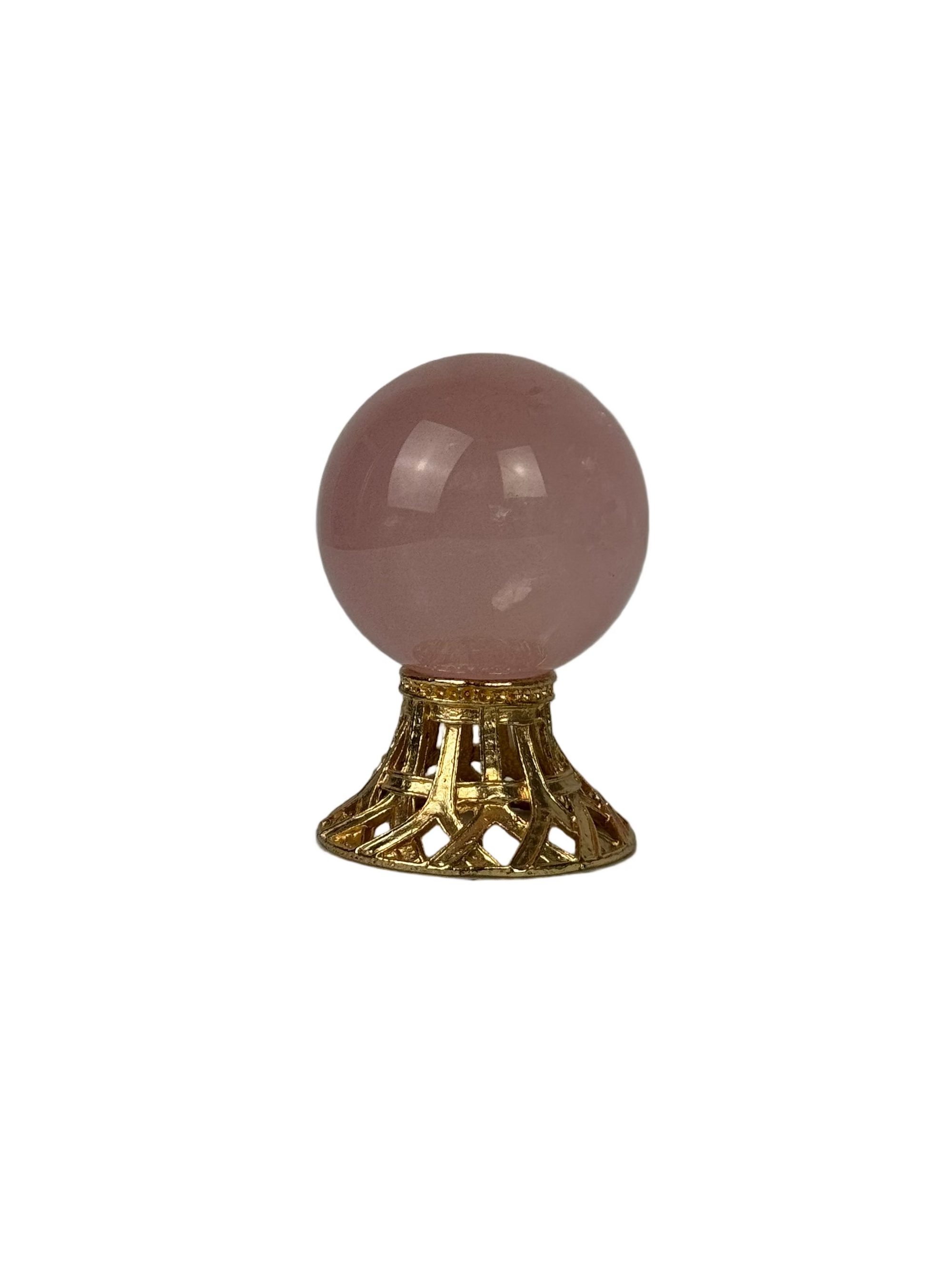Rose quartz sphere - natural, Brazil - The Crystal Showroom