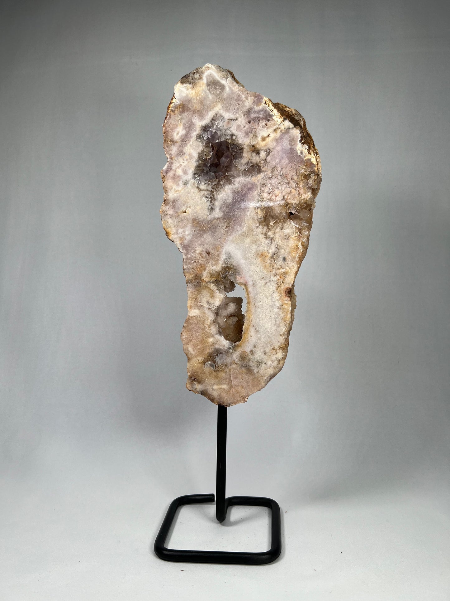 Pink Amethyst Slab On Stand