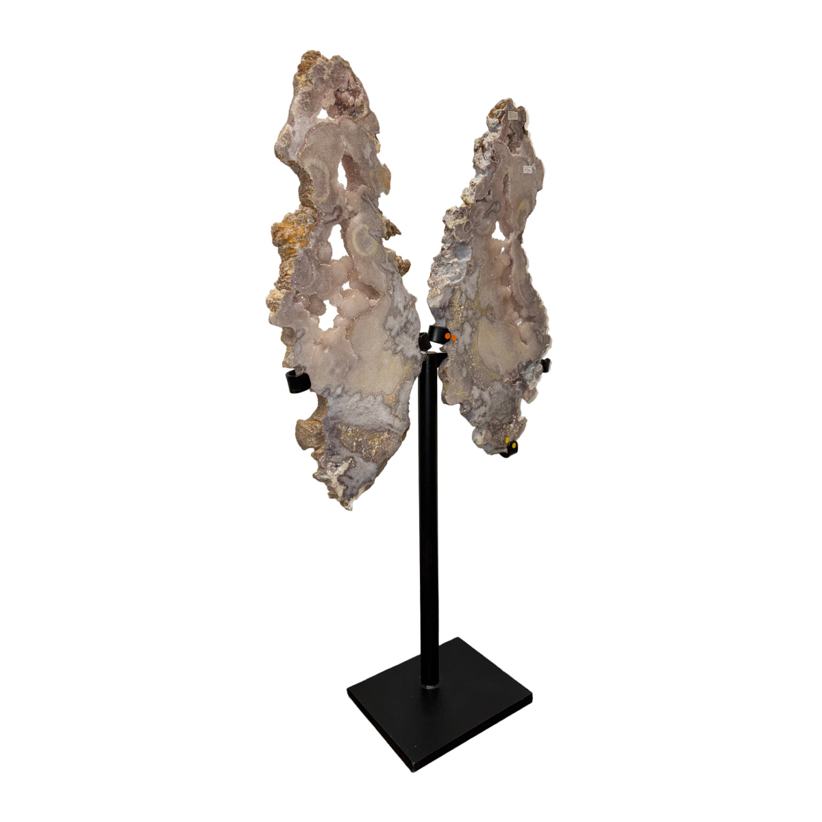 Pink Amethyst Butterfly Wings on Stand