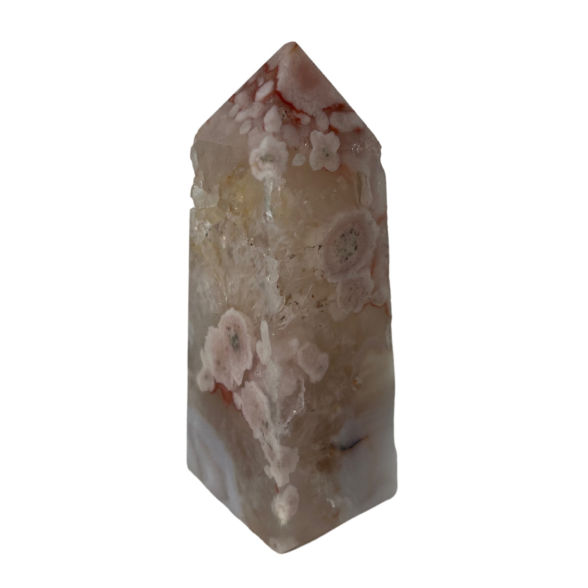 Pink Amethyst Flower Agate Tower