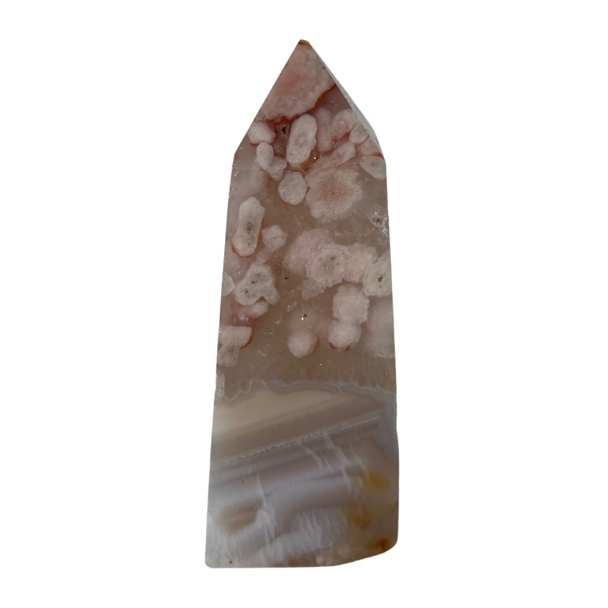 Pink Amethyst Flower Agate Tower