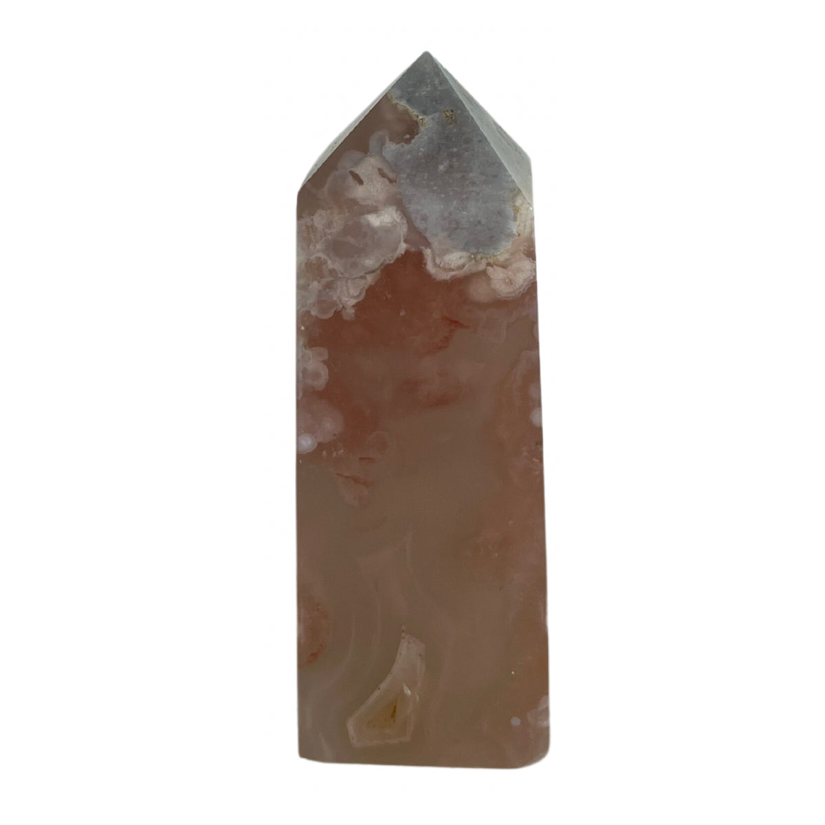 Pink Amethyst Flower Agate Tower