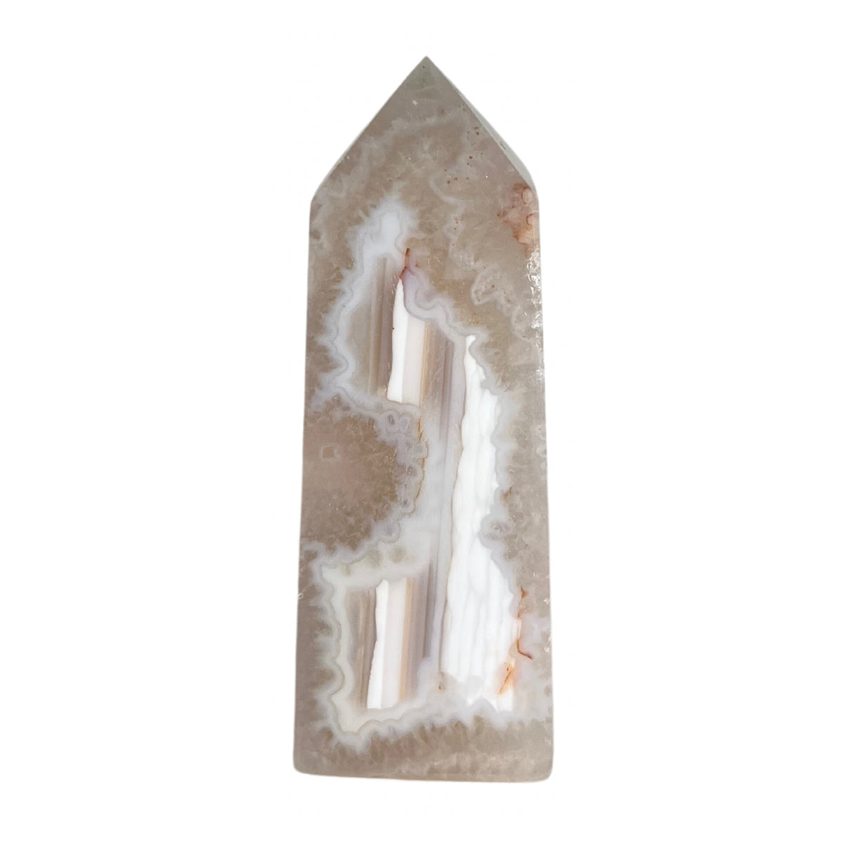 Pink Amethyst Flower Agate Tower