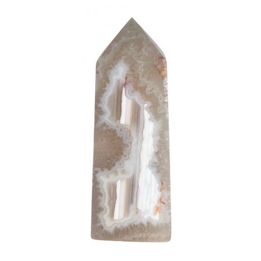 Pink Amethyst Flower Agate Tower