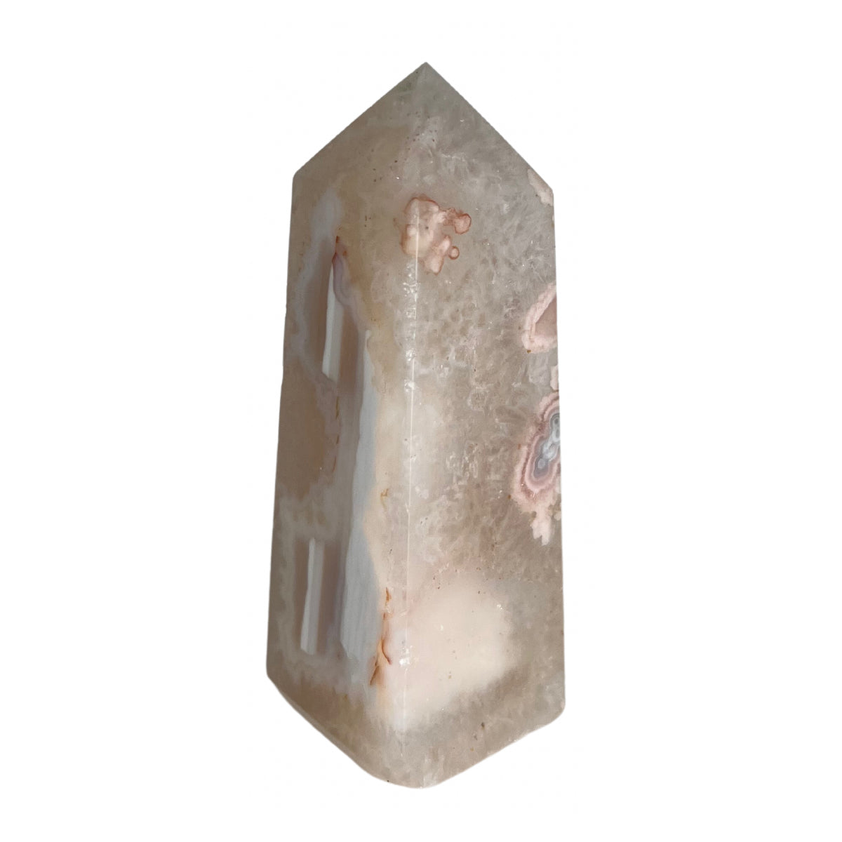 Pink Amethyst Flower Agate Tower