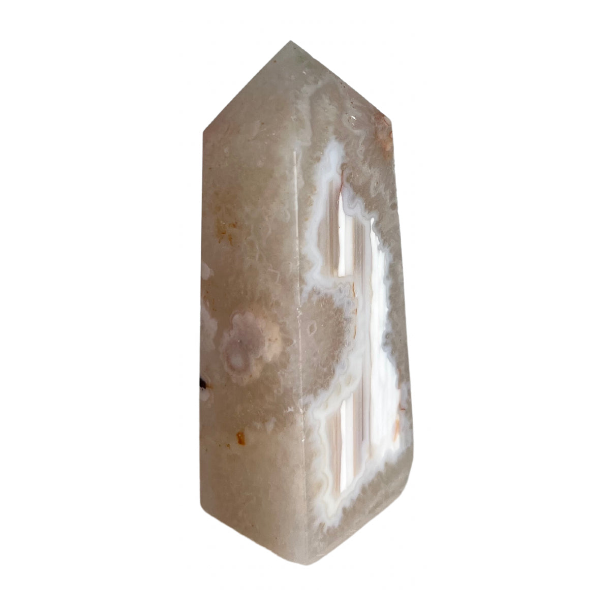 Pink Amethyst Flower Agate Tower