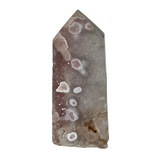 Pink Amethyst Flower Agate Tower