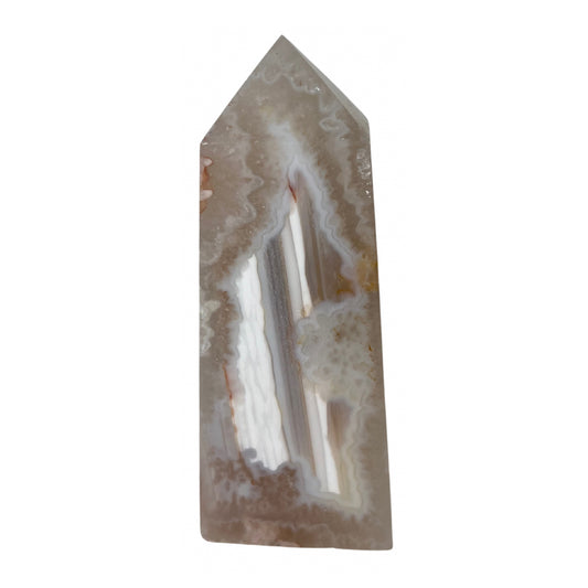 Pink Amethyst Flower Agate Tower