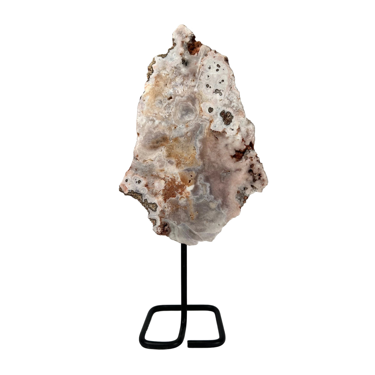 Pink Amethyst Slab On Stand