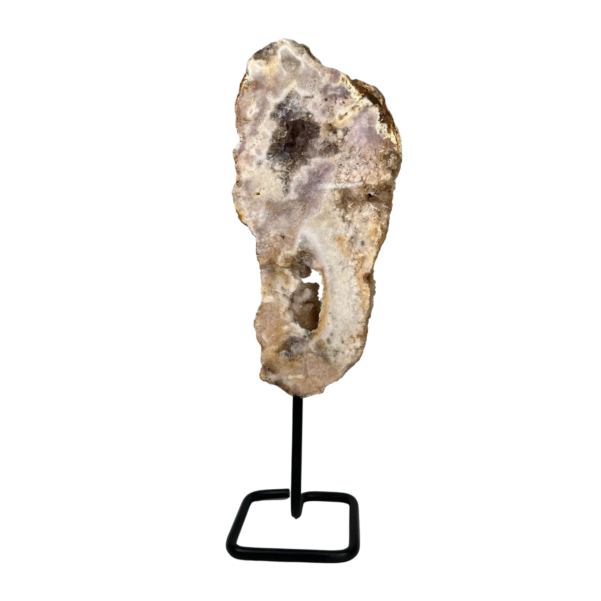 Pink Amethyst Slab On Stand