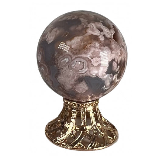 Pink Amethyst Flower Agate Sphere