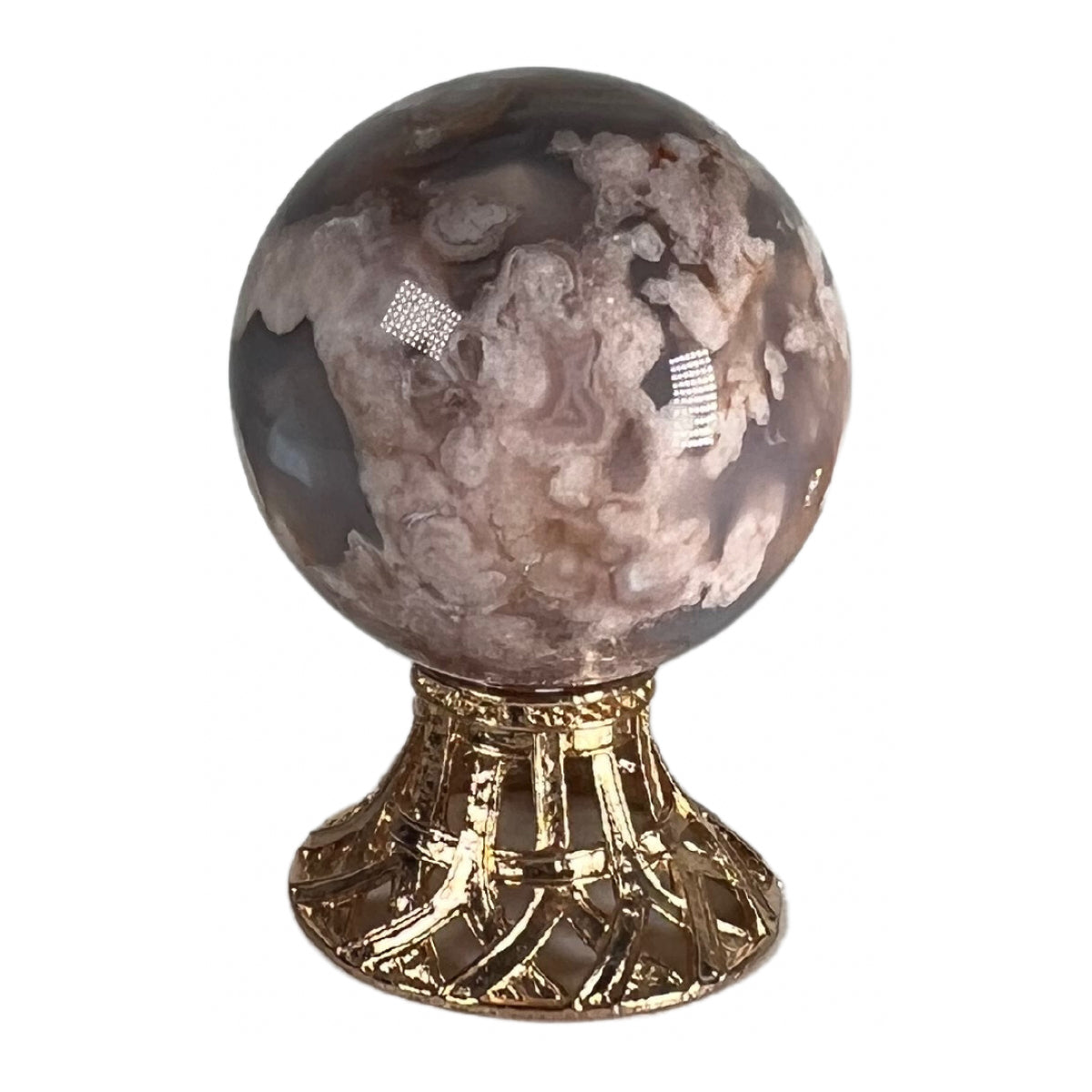 Pink Amethyst Flower Agate Sphere