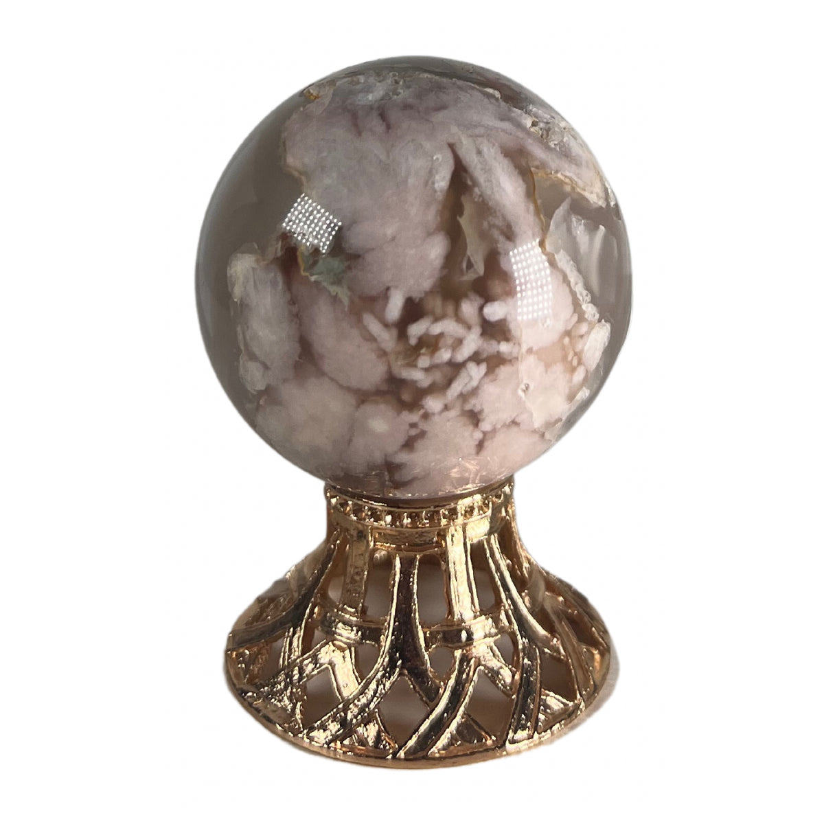 Pink Amethyst Flower Agate Sphere
