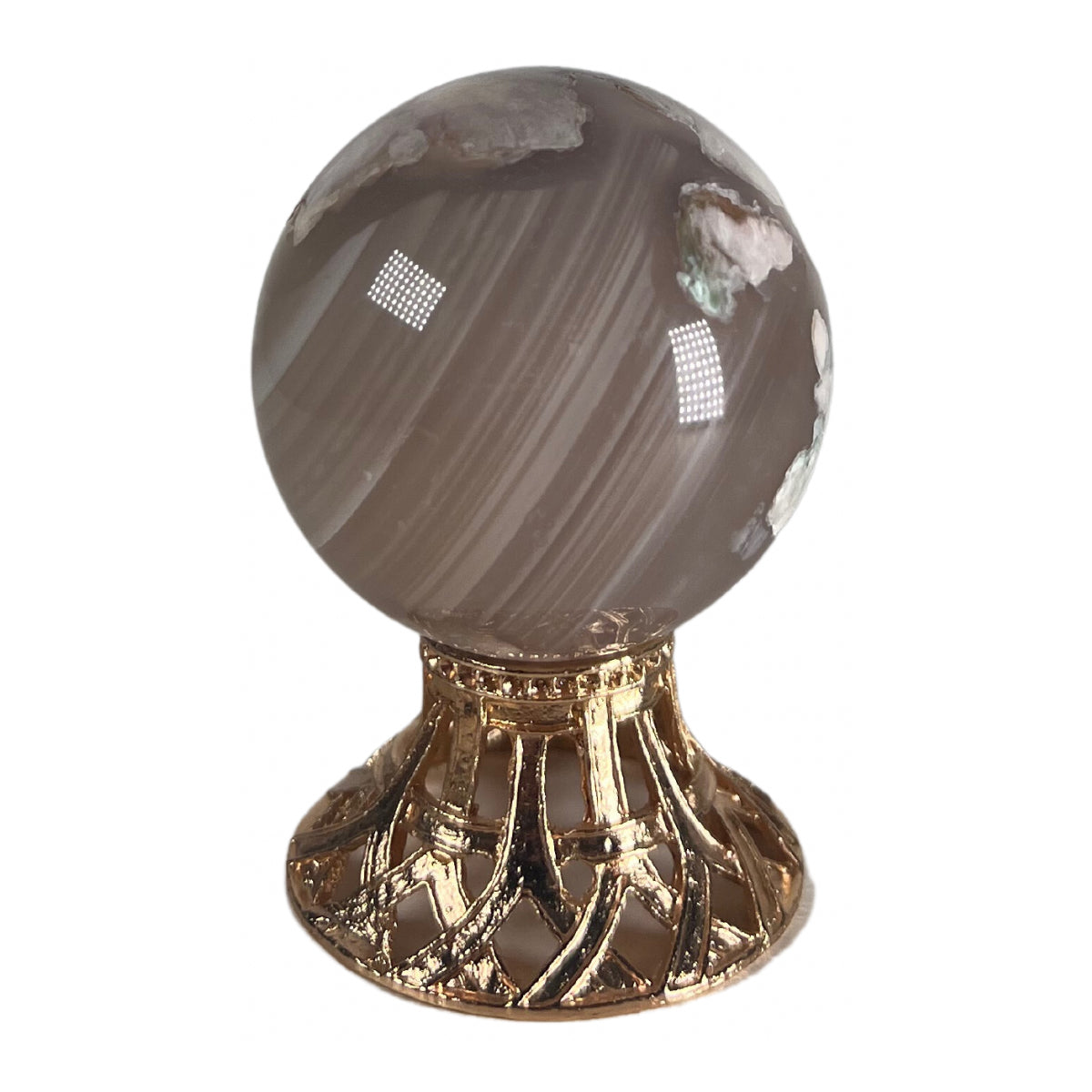 Pink Amethyst Flower Agate Sphere