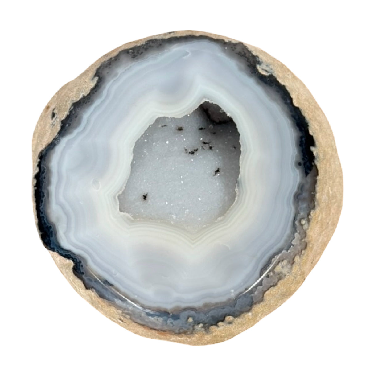 Agate geode (A) — natural, Brazil