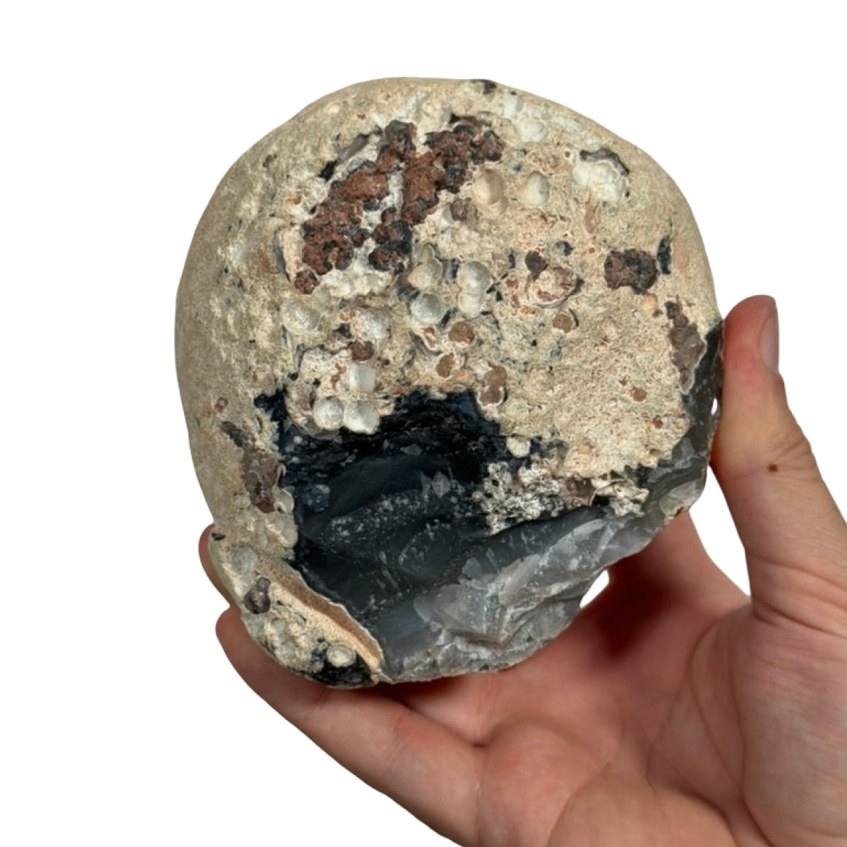 Agate geode (A) — natural, Brazil