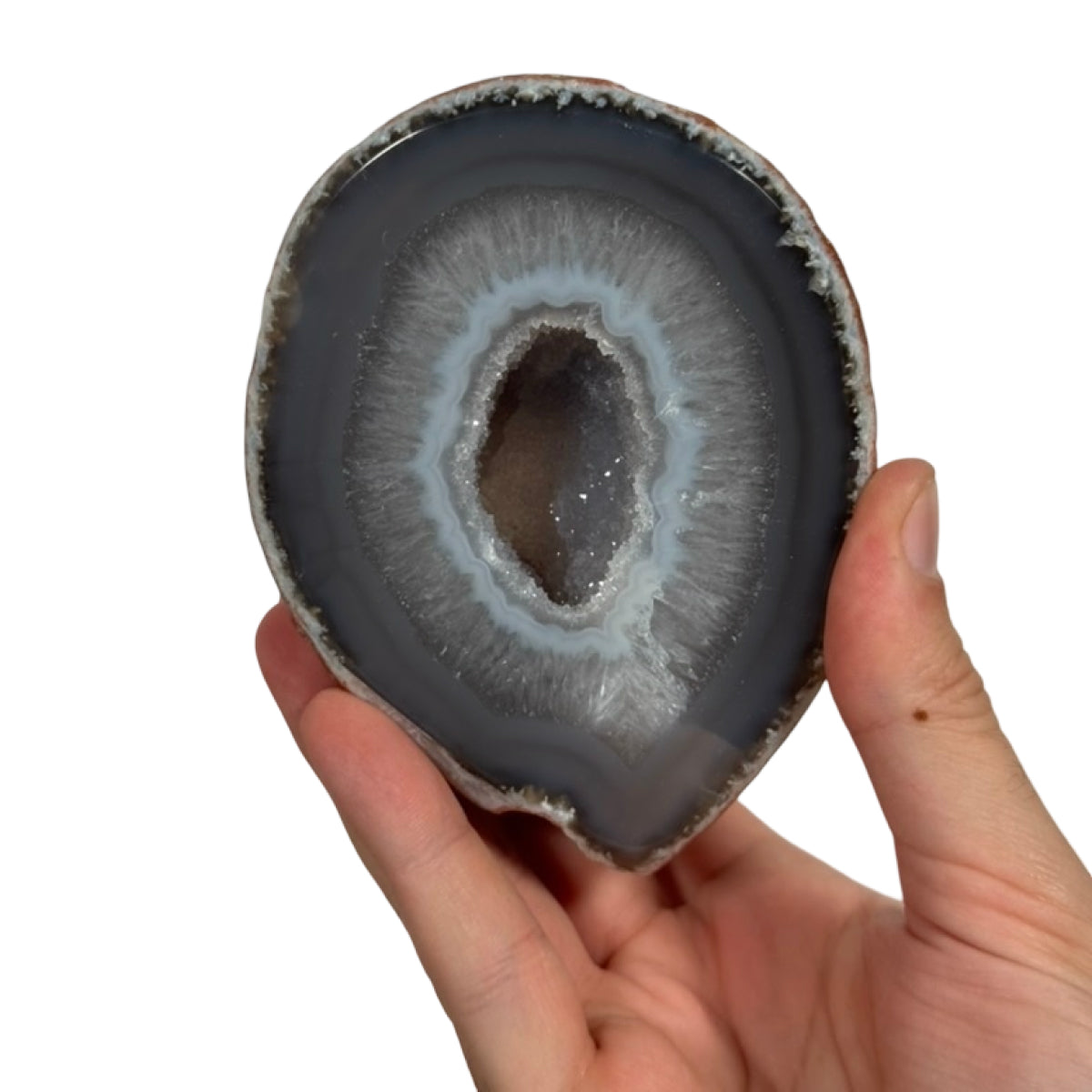 Agate geode (B) — natural, Brazil