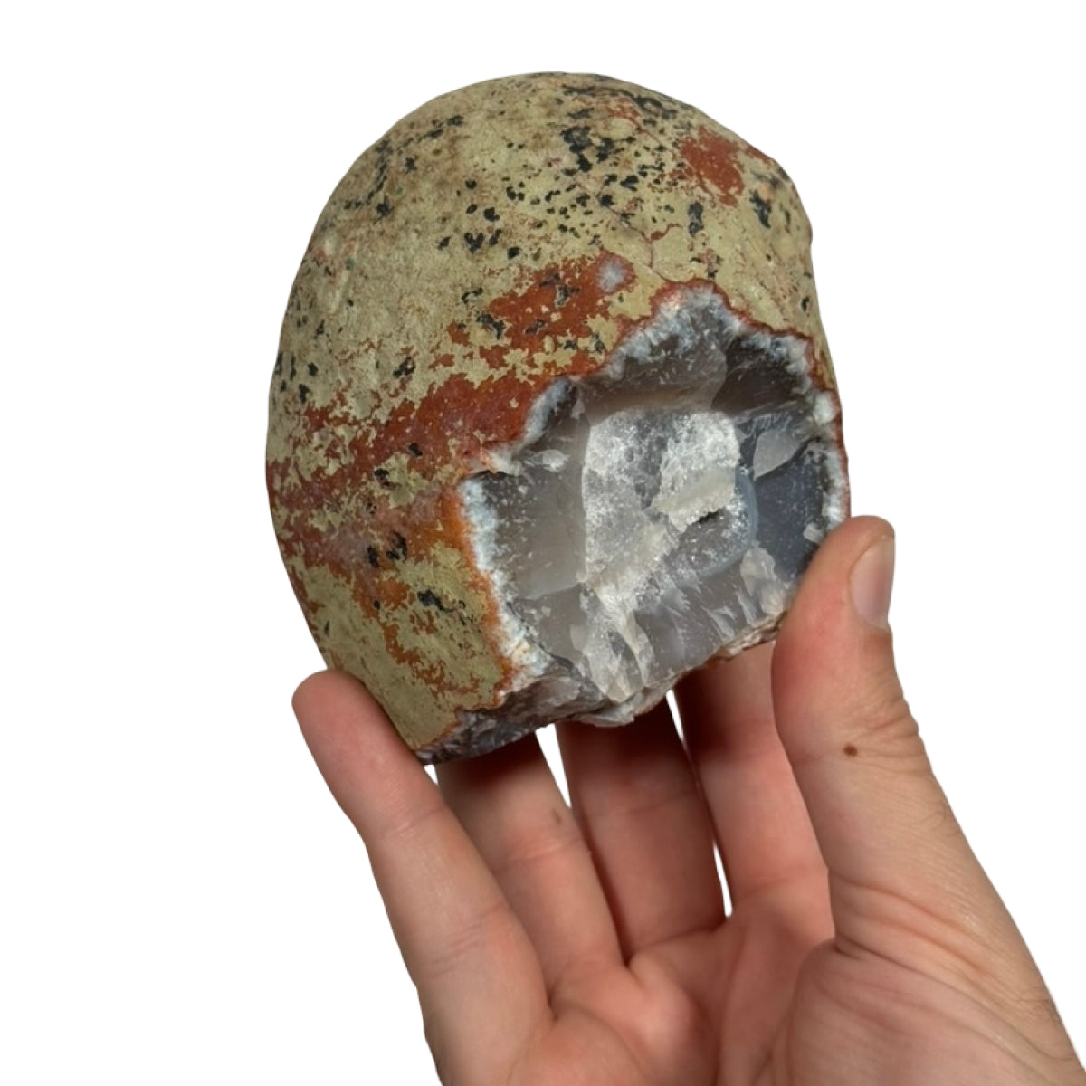 Agate geode (B) — natural, Brazil